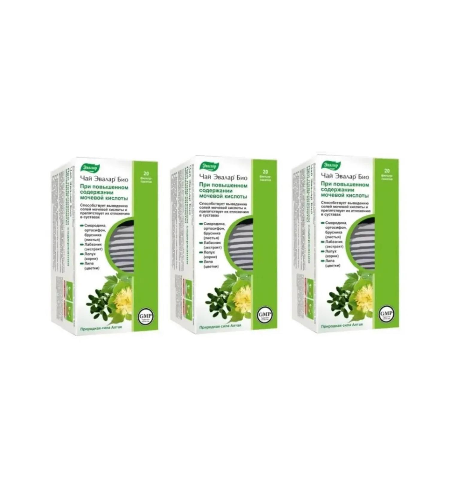 Evalar Bio tea with increased uric acid content 3 pcs