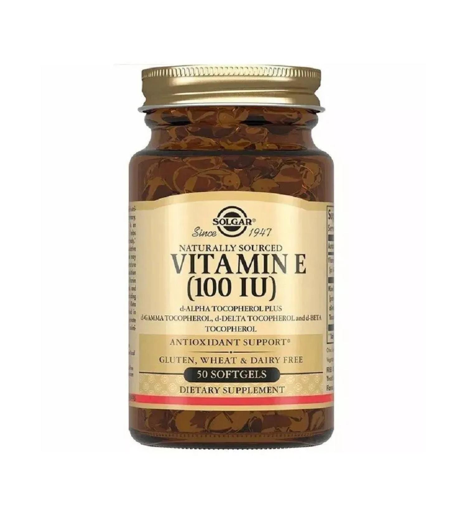 SOLGAR Vitamin E 100 IU 50 pcs capsule weighing 560 mg