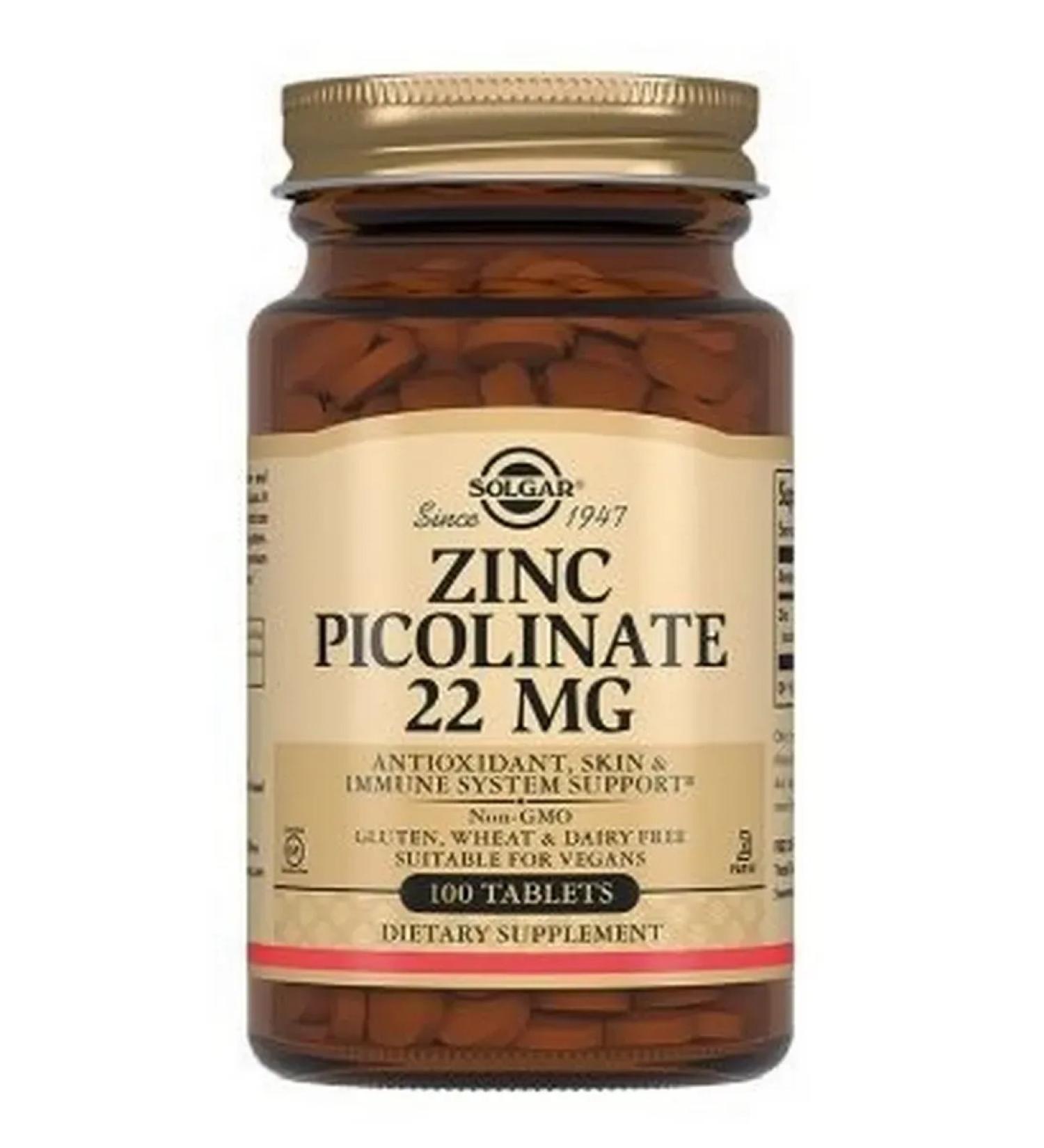 SOLGAR Picoline zinc 100 pcs tablets 2 pcs