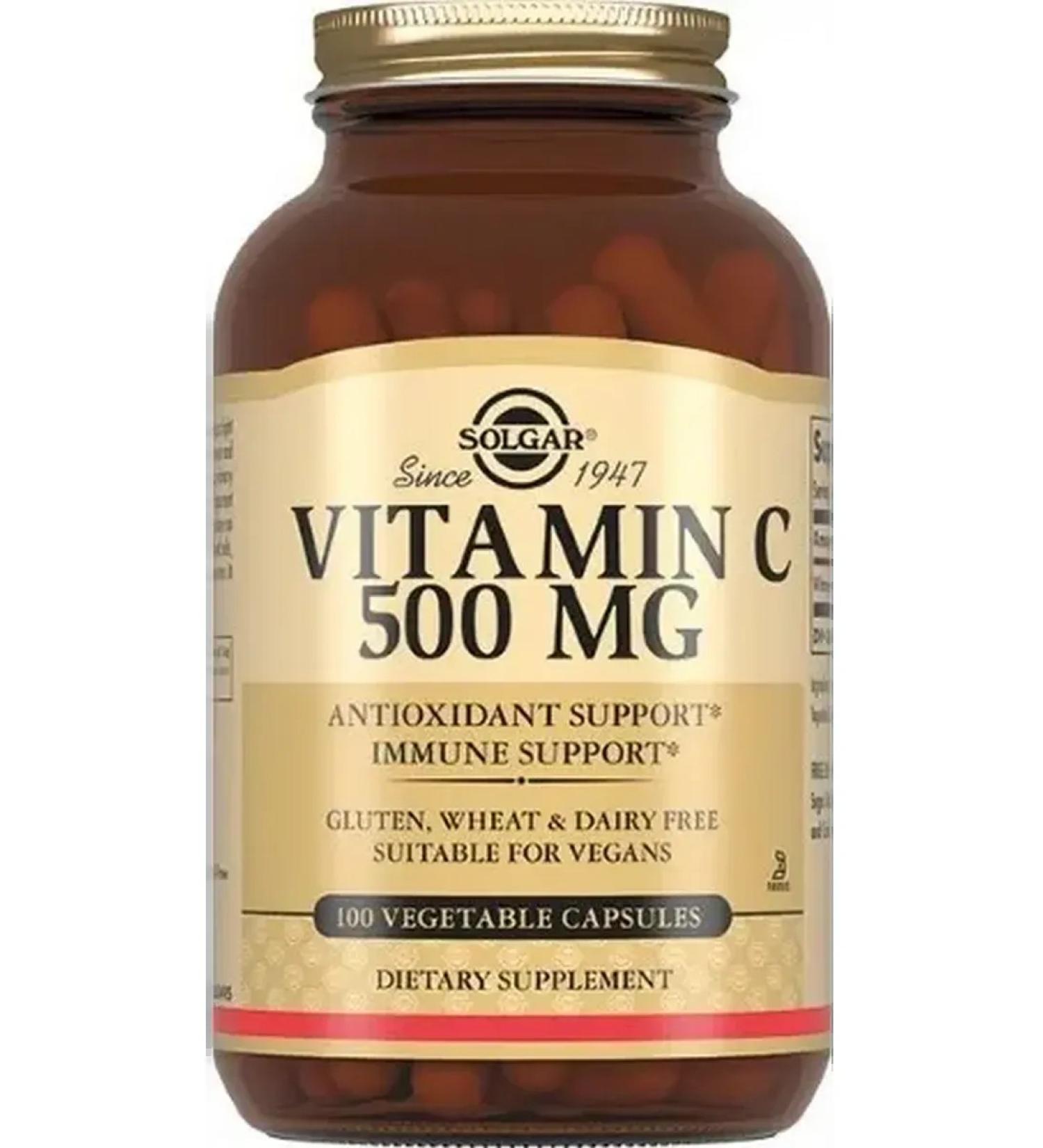 SOLGAR Vitamin C 500 mg 100 pcs capsule weighing 741 mg 2 pcs