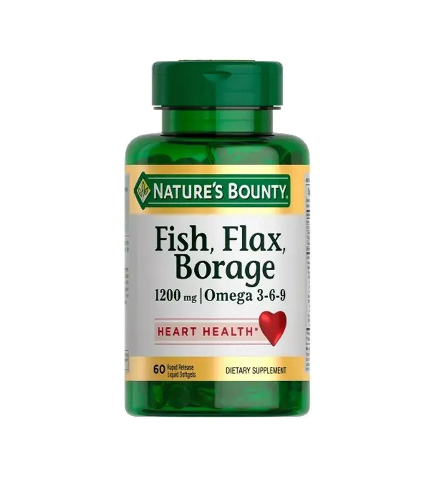 Nature's bounty Omega 3-6-9 60 pcs capsule weighing 1786 mg - Buy Online on GoSupps.com