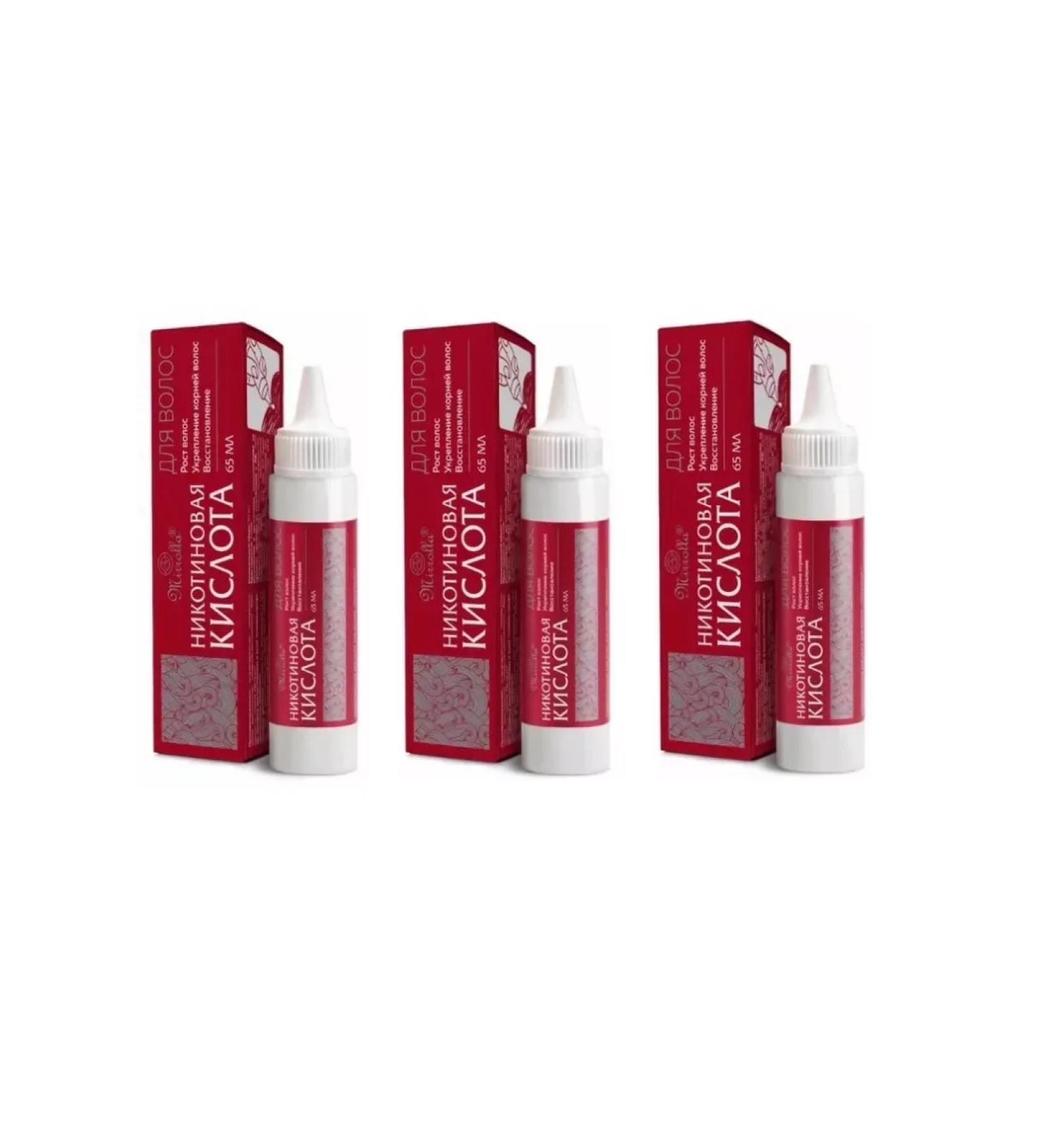 Mirrolla Nicotinic acid for hair 65 ml (3pcs)