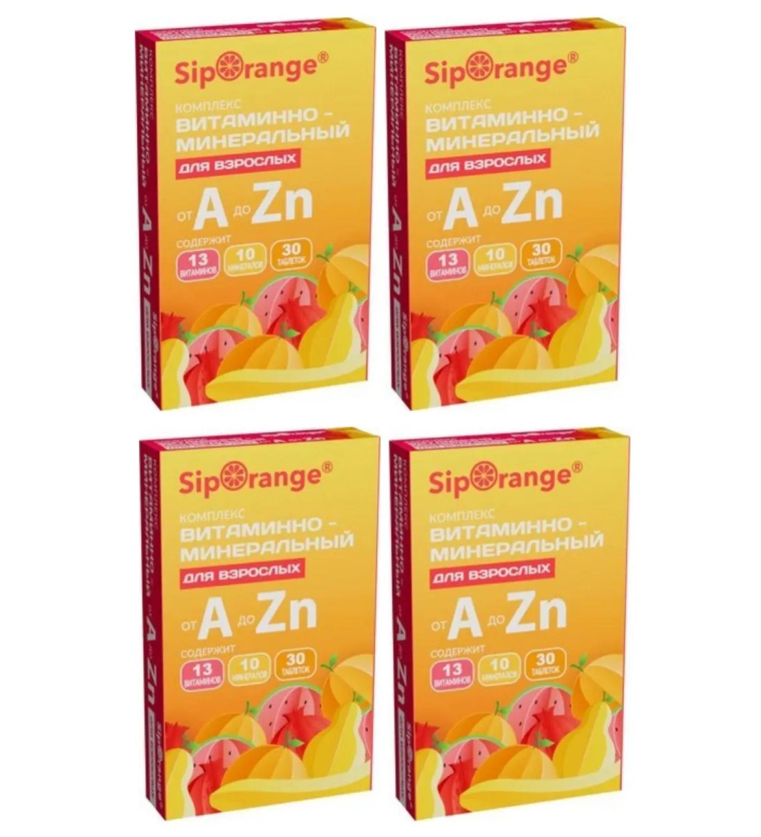 Siporange Vitamin-mineral complex from A to ZN 30Tab 4UP - Buy Online on GoSupps.com