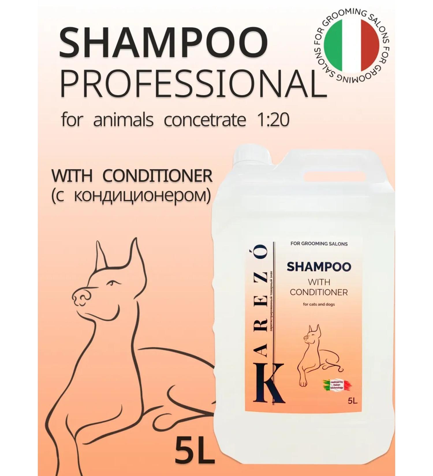 Karezo Shampoo for dogs and cats with air conditioning 5l - Buy Online on GoSupps.com