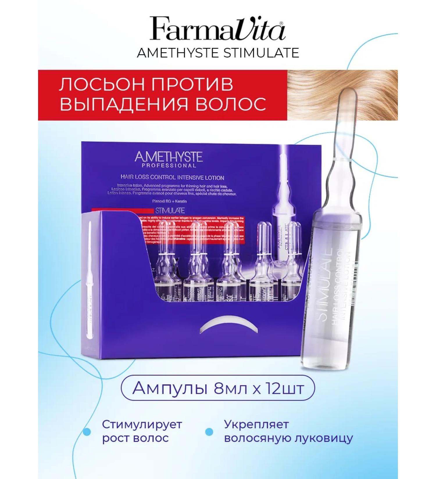 Farmavita Ampoules Lotion against the loss of Amethyste 12x8ml - Buy Online on GoSupps.com