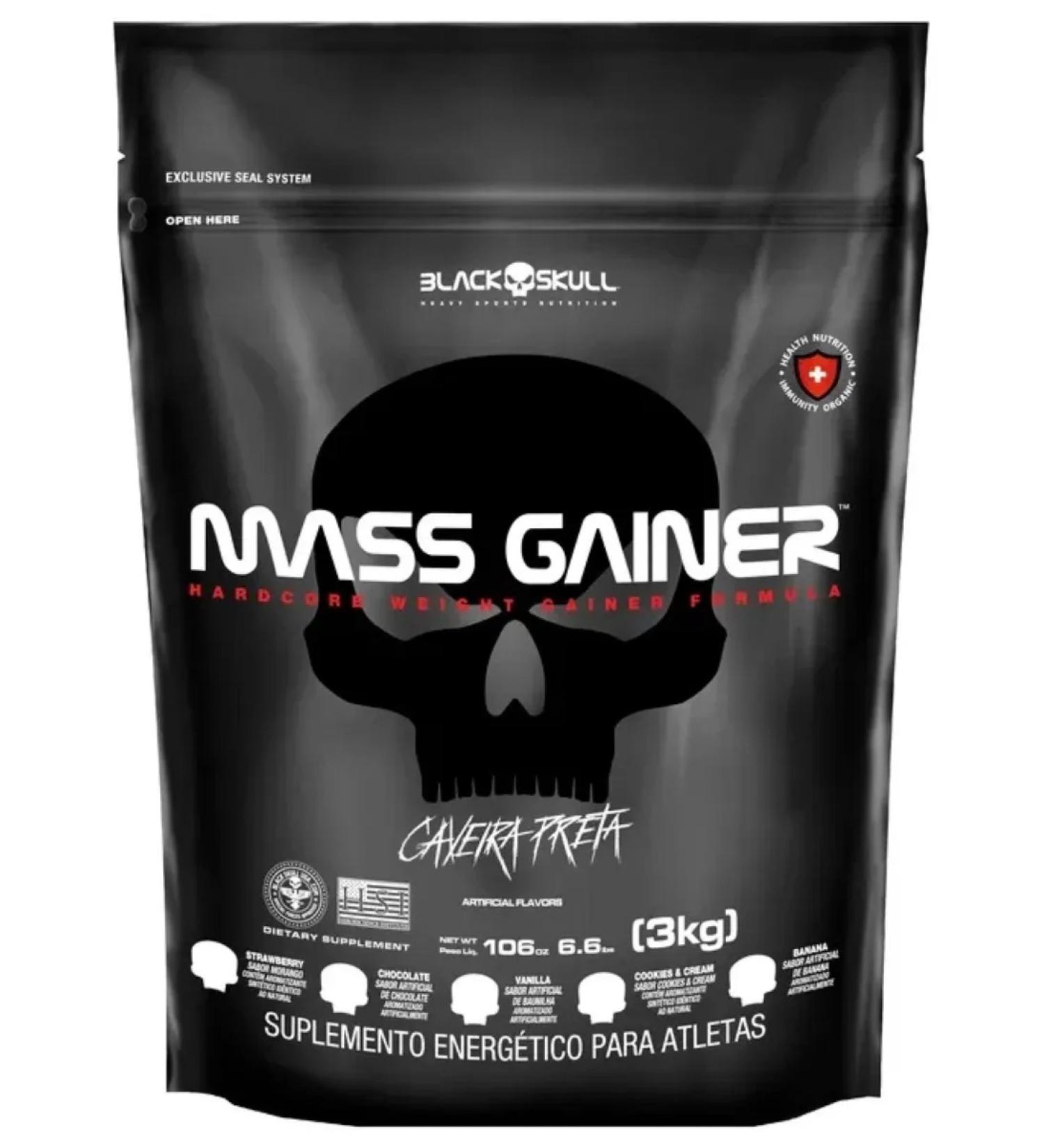 Black Skull Refil Mass Gainer Gainer 3 kg (strawberries)