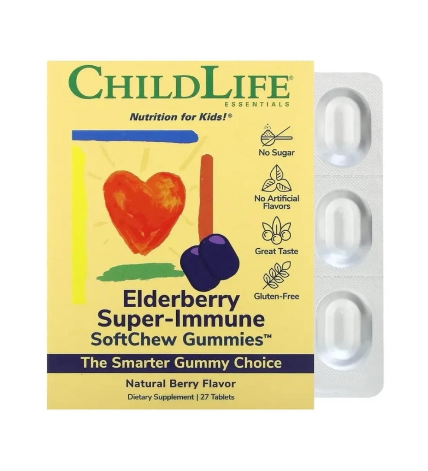 ChildLife Elderberry Super-Immune Buzina 27 tablets
