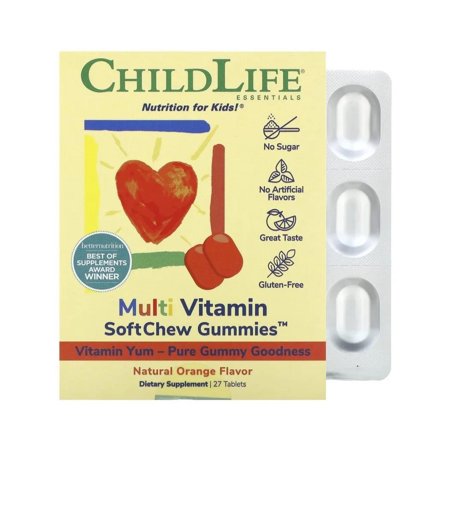 ChildLife Multi Vitamin Softmels 27 tablets (orange)