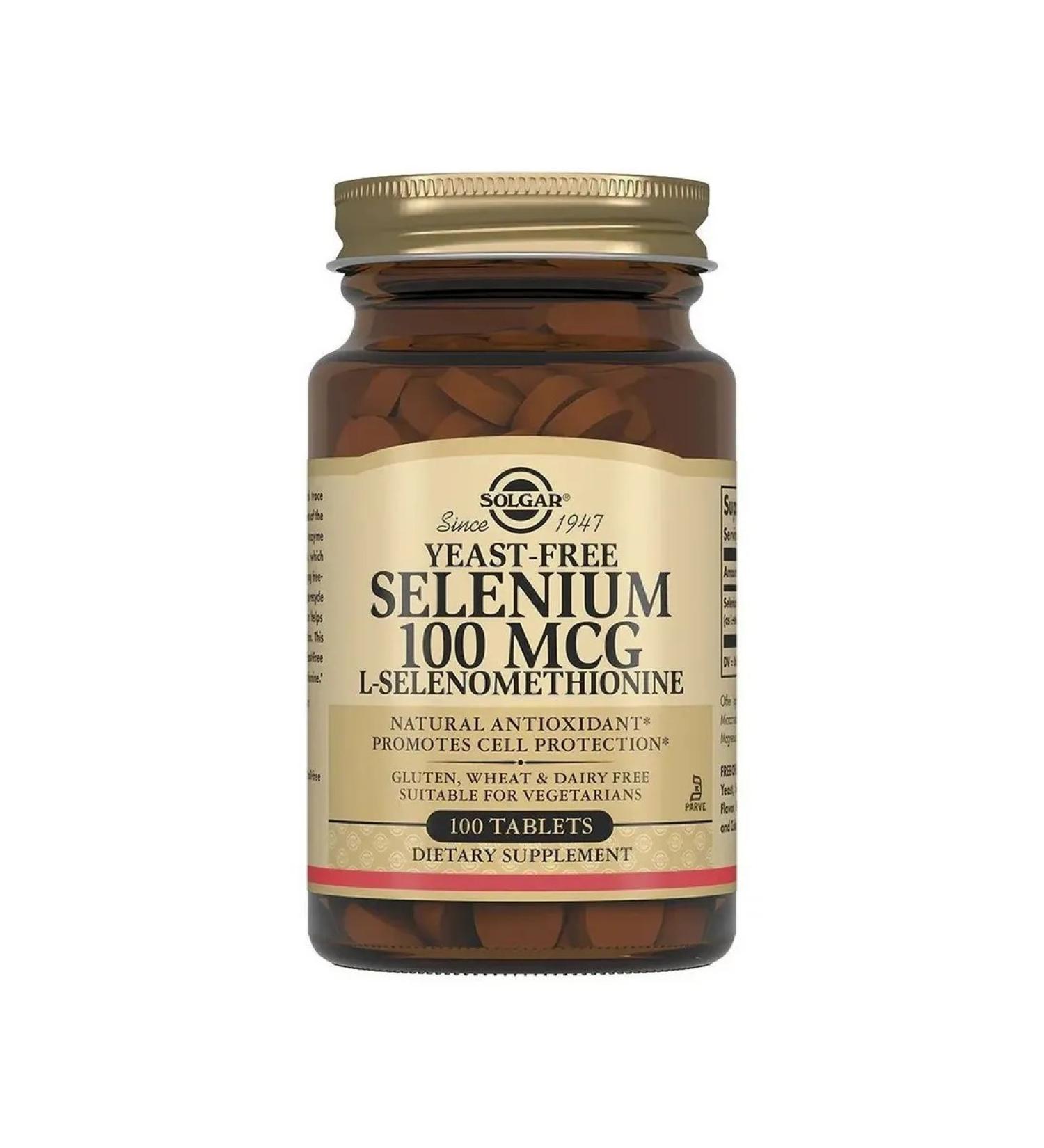 SOLGAR Selenium 100 MCG (Selenium 100 MCG) 100 tablets (457mg) - Buy Online on GoSupps.com