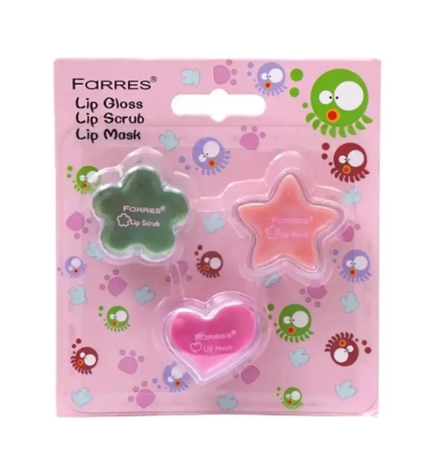 FARRES Cosmetic lipstick mask + scrub + shine 1 pcs