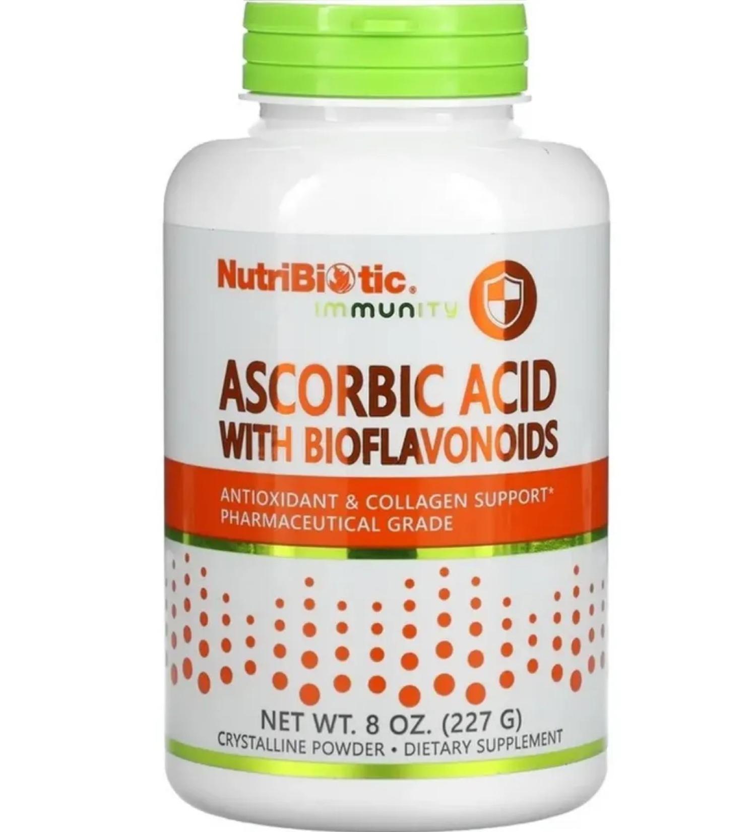 NutriBiotic Ascorbic acid with bioflavonoids 227 g