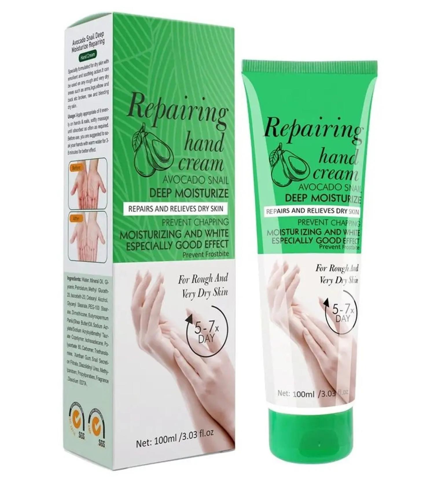 TAN-MAN Hand cream for cracked skin Avocado Snail 100ml - Buy Online on GoSupps.com