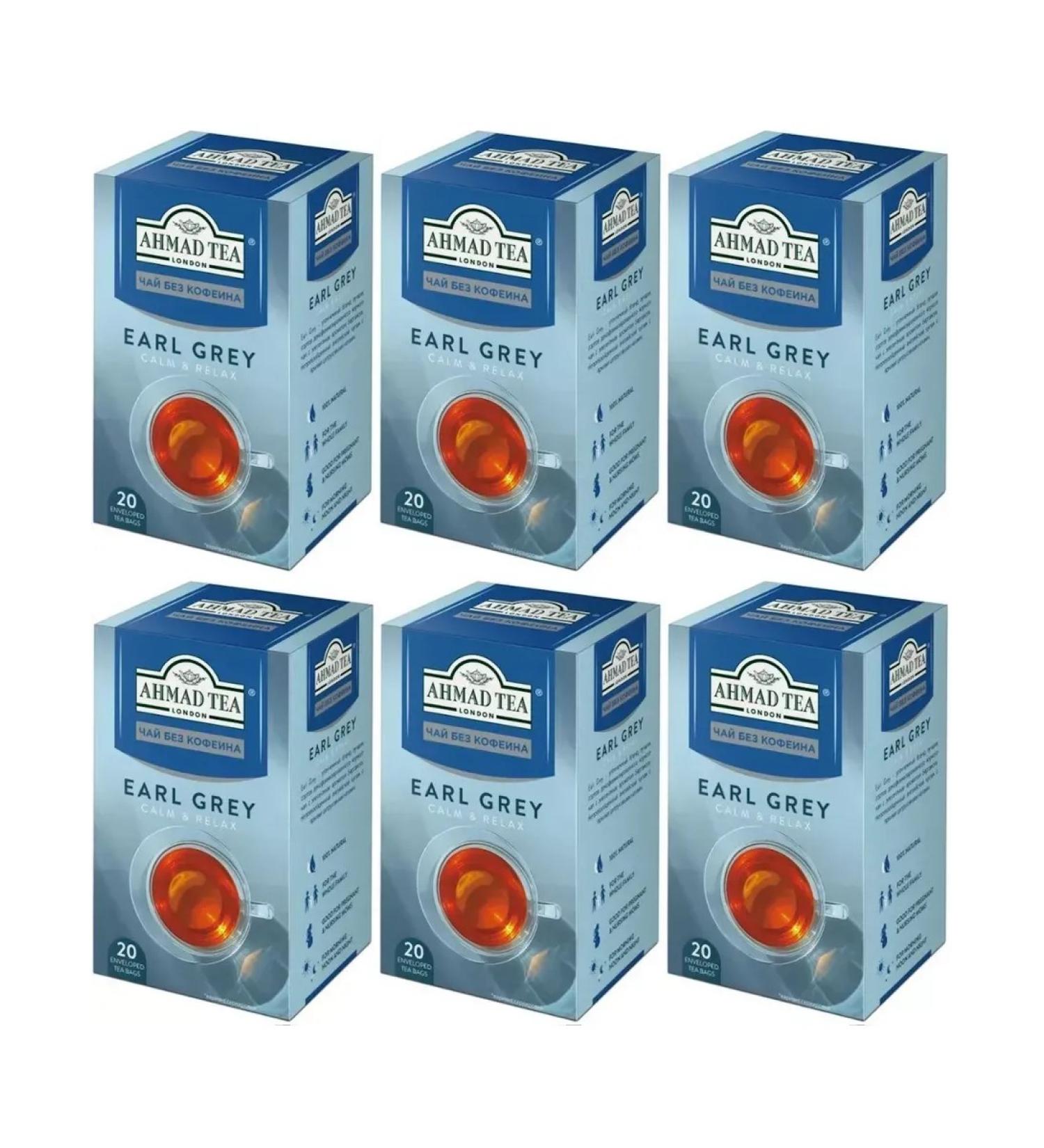 Ahmad Tea Black tea Earl Grey without caffeine 6 U tooth 20 packs