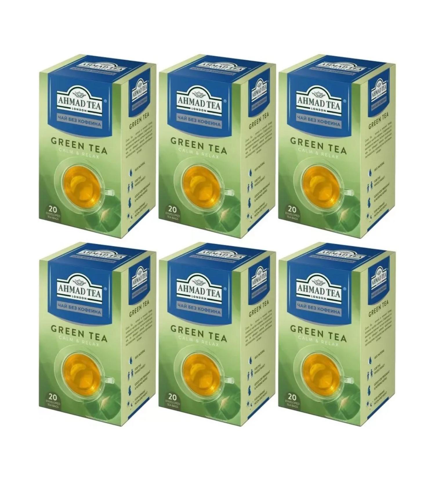 Ahmad Tea Green tea Green without caffeine 6 UEs 20 pack