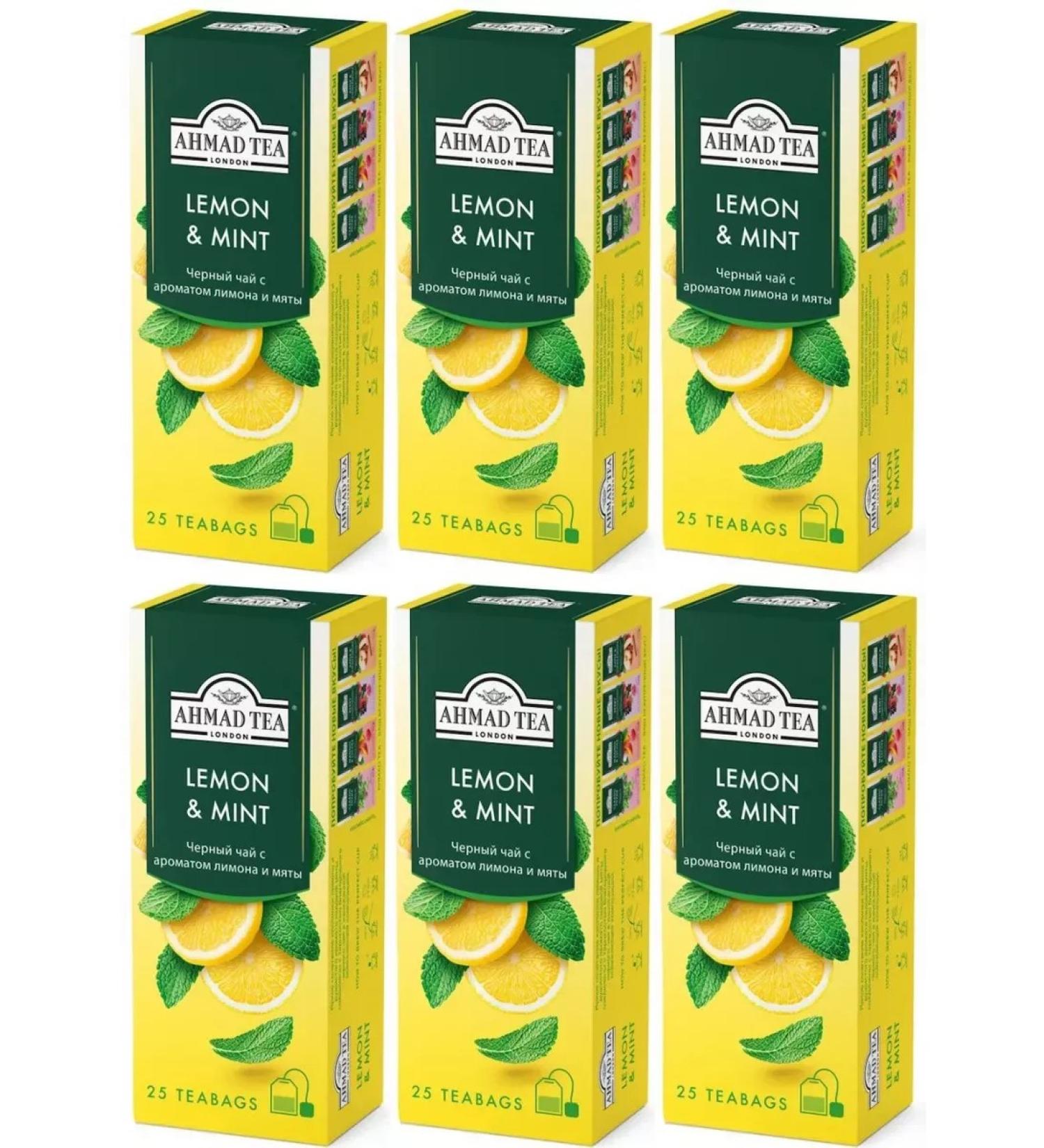 Ahmad Tea Black tea Lemon & Mint 6 U to 25 PAC
