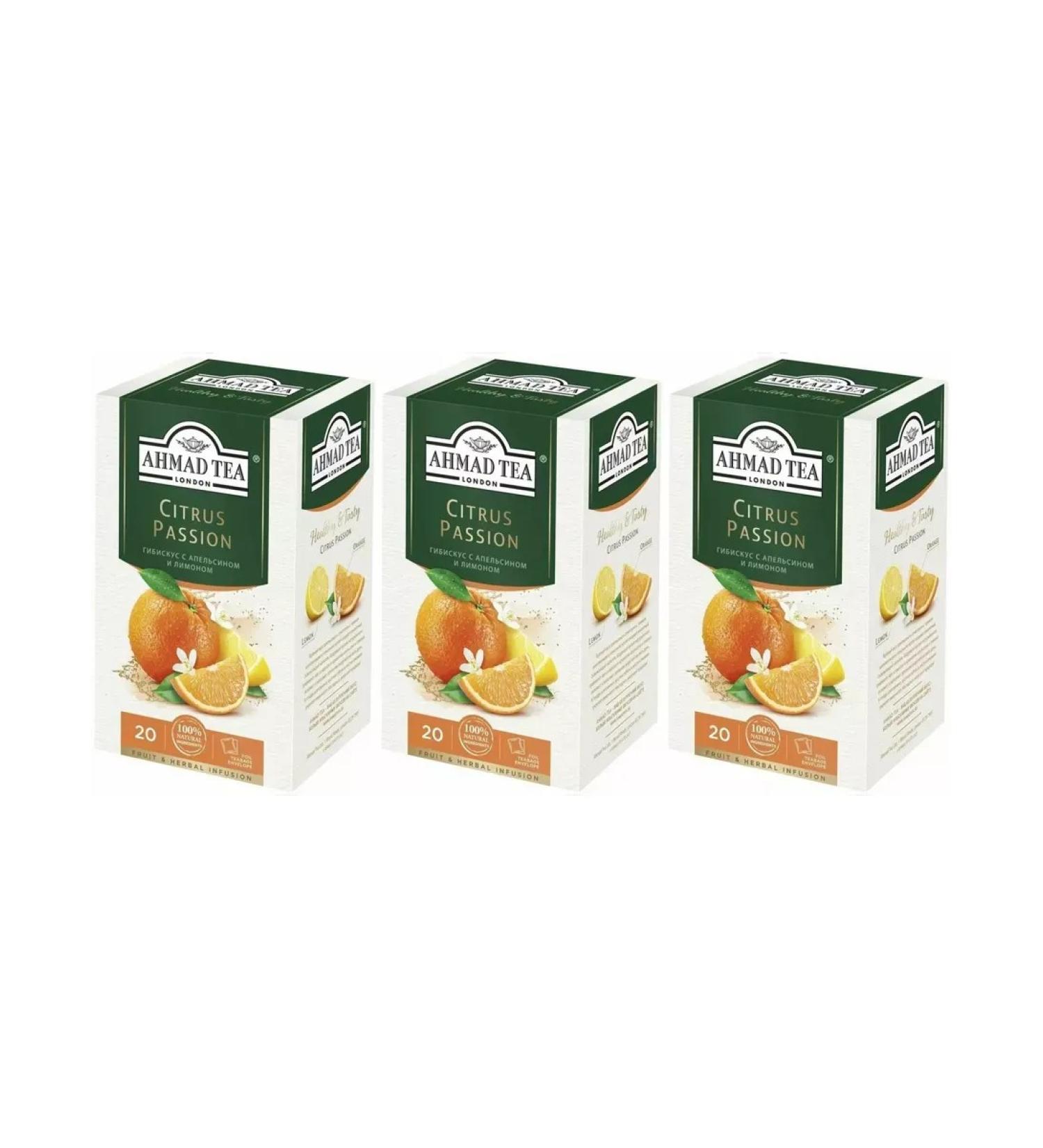 Ahmad Tea Herbal tea with orange and lemon 3 units - Buy Online on GoSupps.com