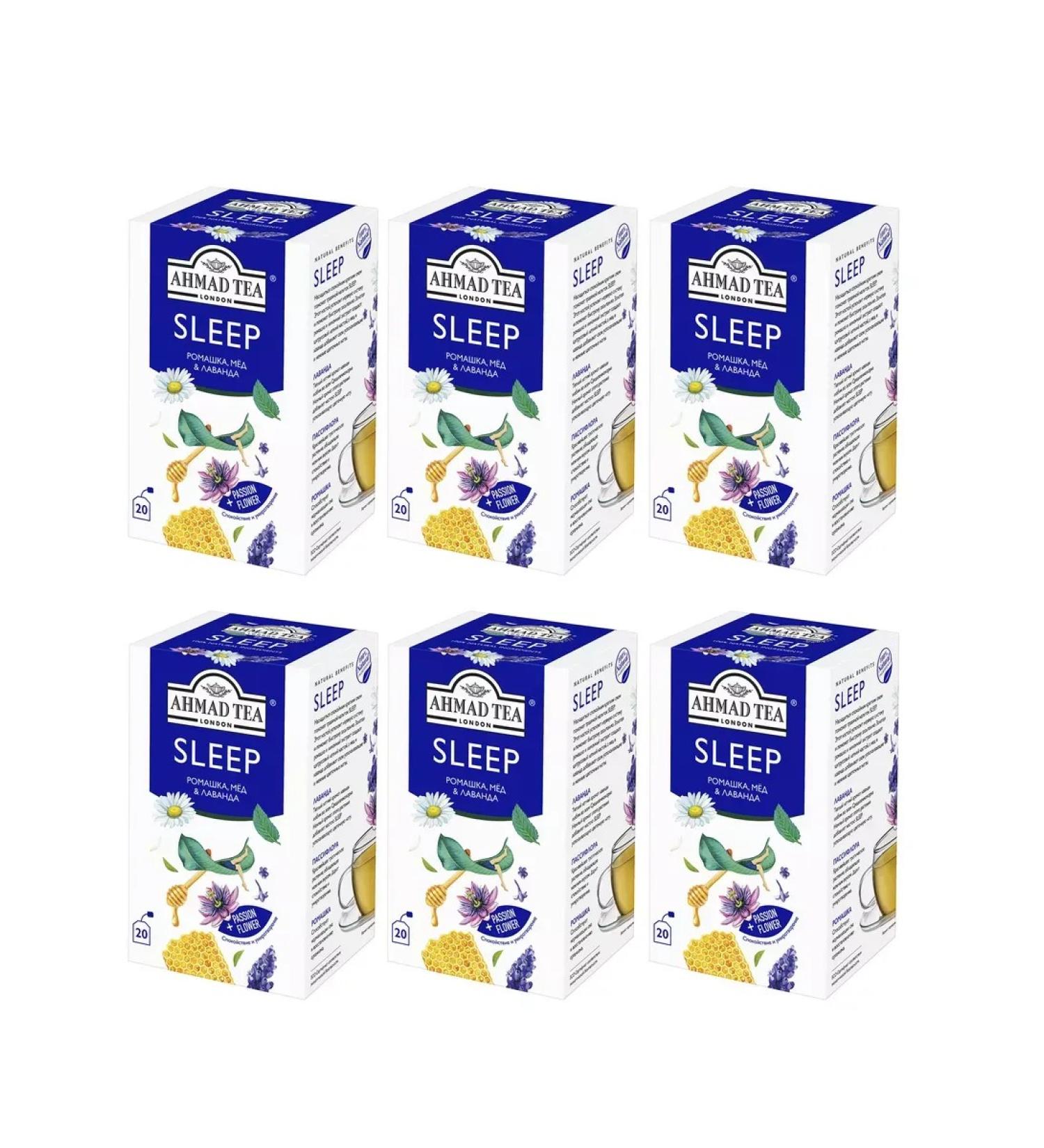 Ahmad Tea Herbal Sleep tea 20 packs 6 pcs - Buy Online on GoSupps.com