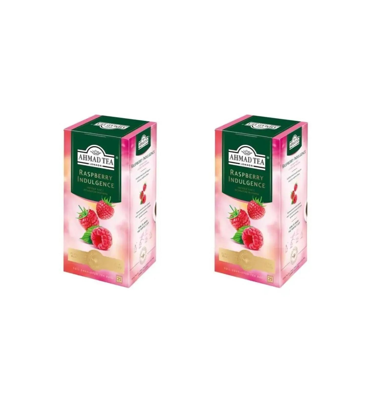 Ahmad Tea Tea is black with raspberry aroma 2 units of 25 bags