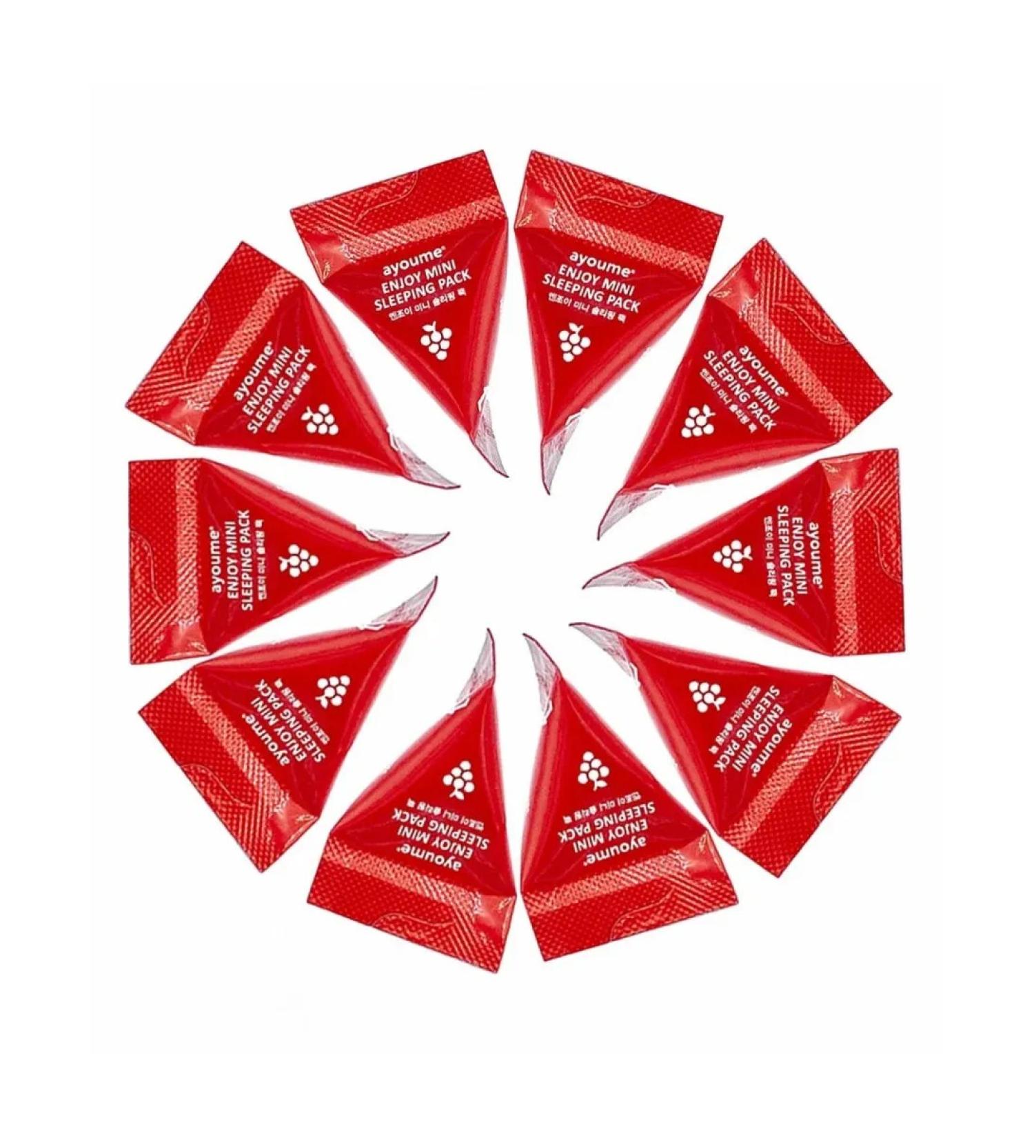 Ayoume Enjoy mini Sleeping Pack set of night face masks 10 pcs