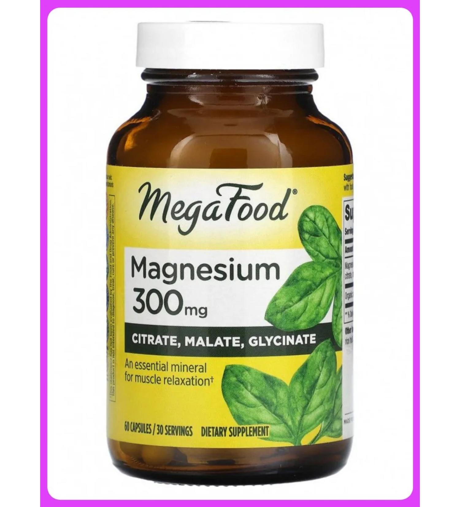 MegaFood Magnesium 300 mg 60 capsules