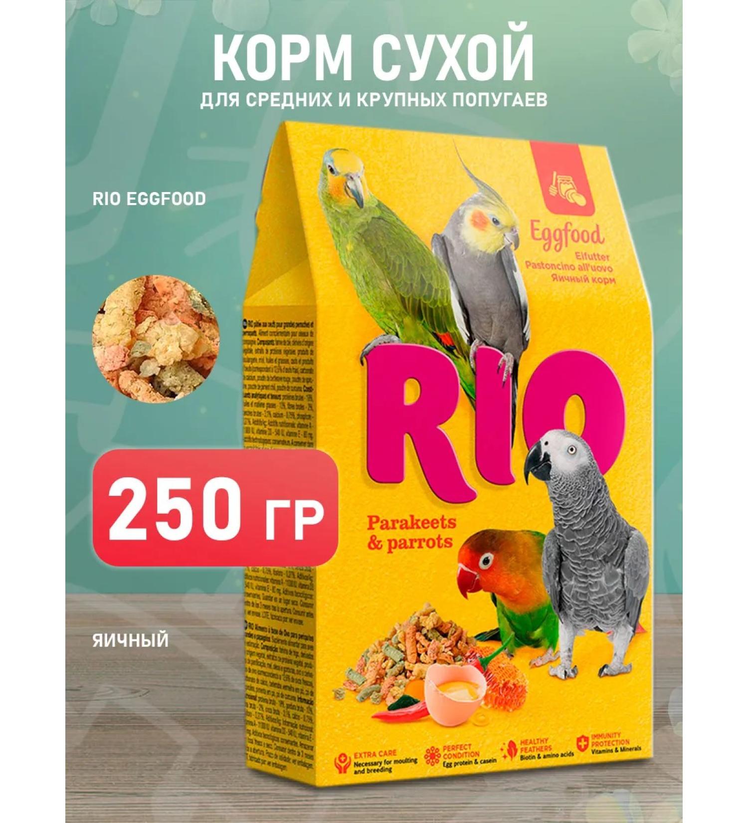 RIO Feed for parrots of medium and large eggs eggfood 250 g - Buy Online on GoSupps.com