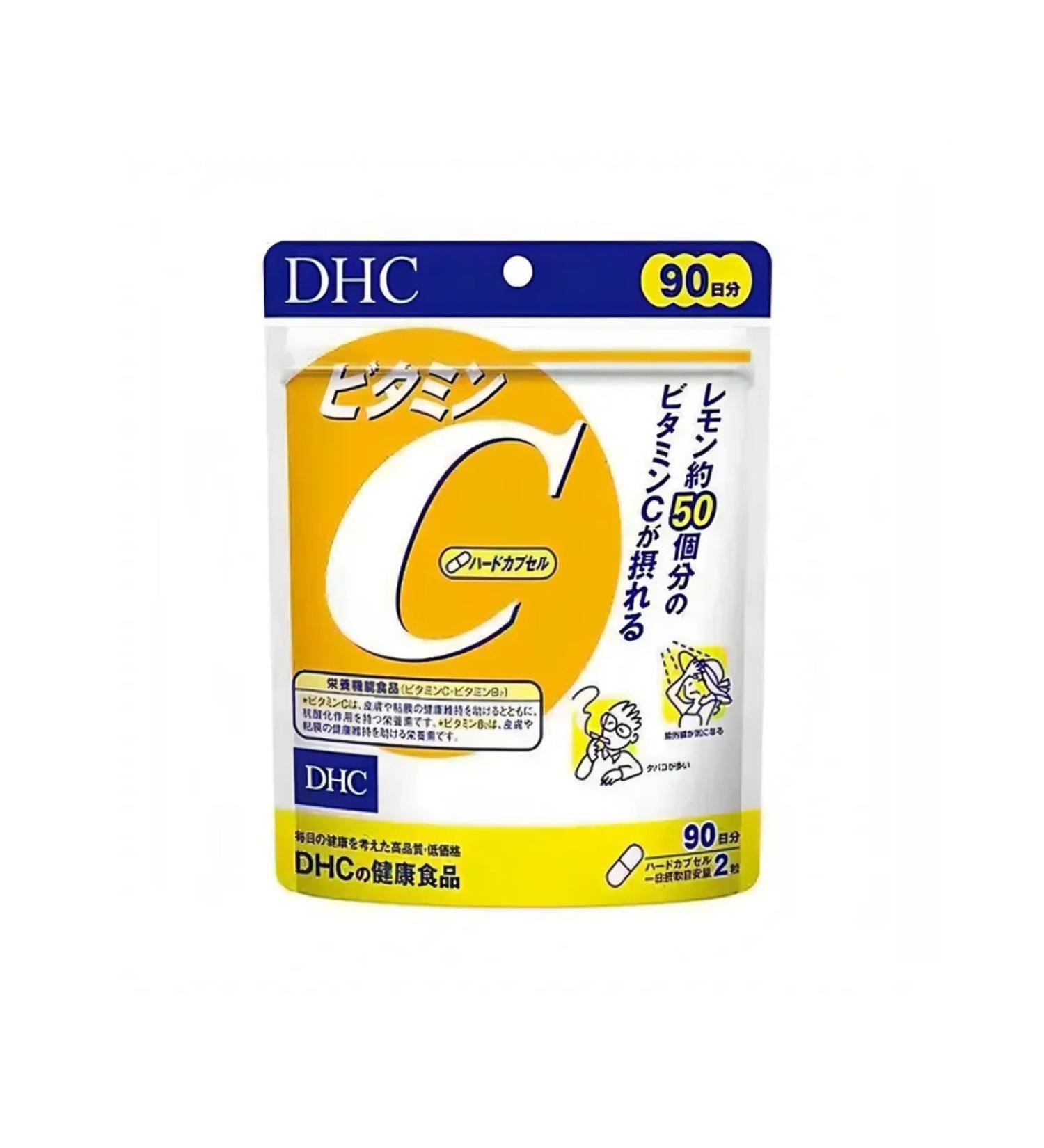 DHC Natural vitamin C - 1000mg. Capsules 180 pieces Japan - Buy Online on GoSupps.com
