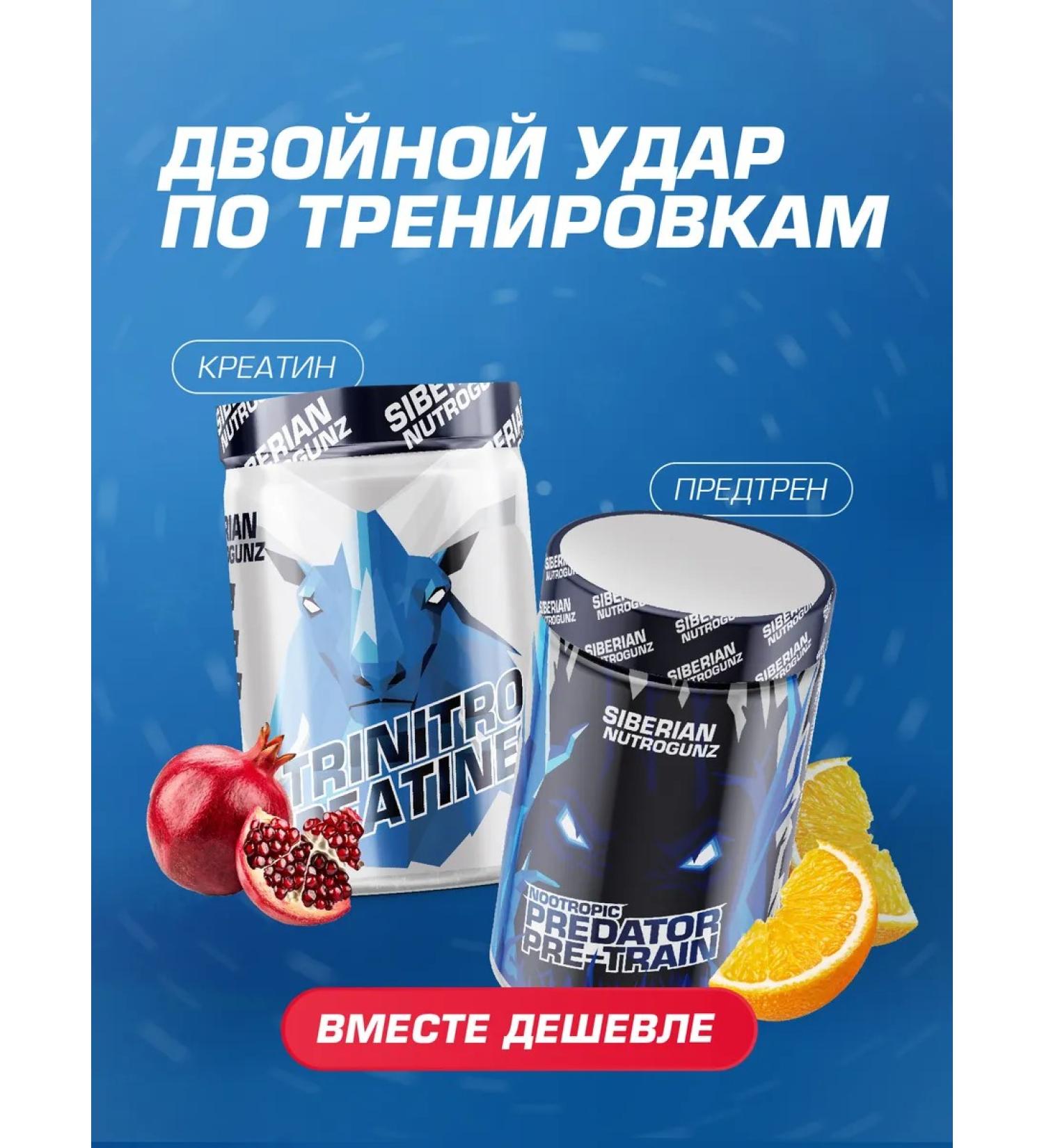 Siberian Nutrogunz Set of pre -training complex + creatine monohydrate 225 g - Buy Online on GoSupps.com