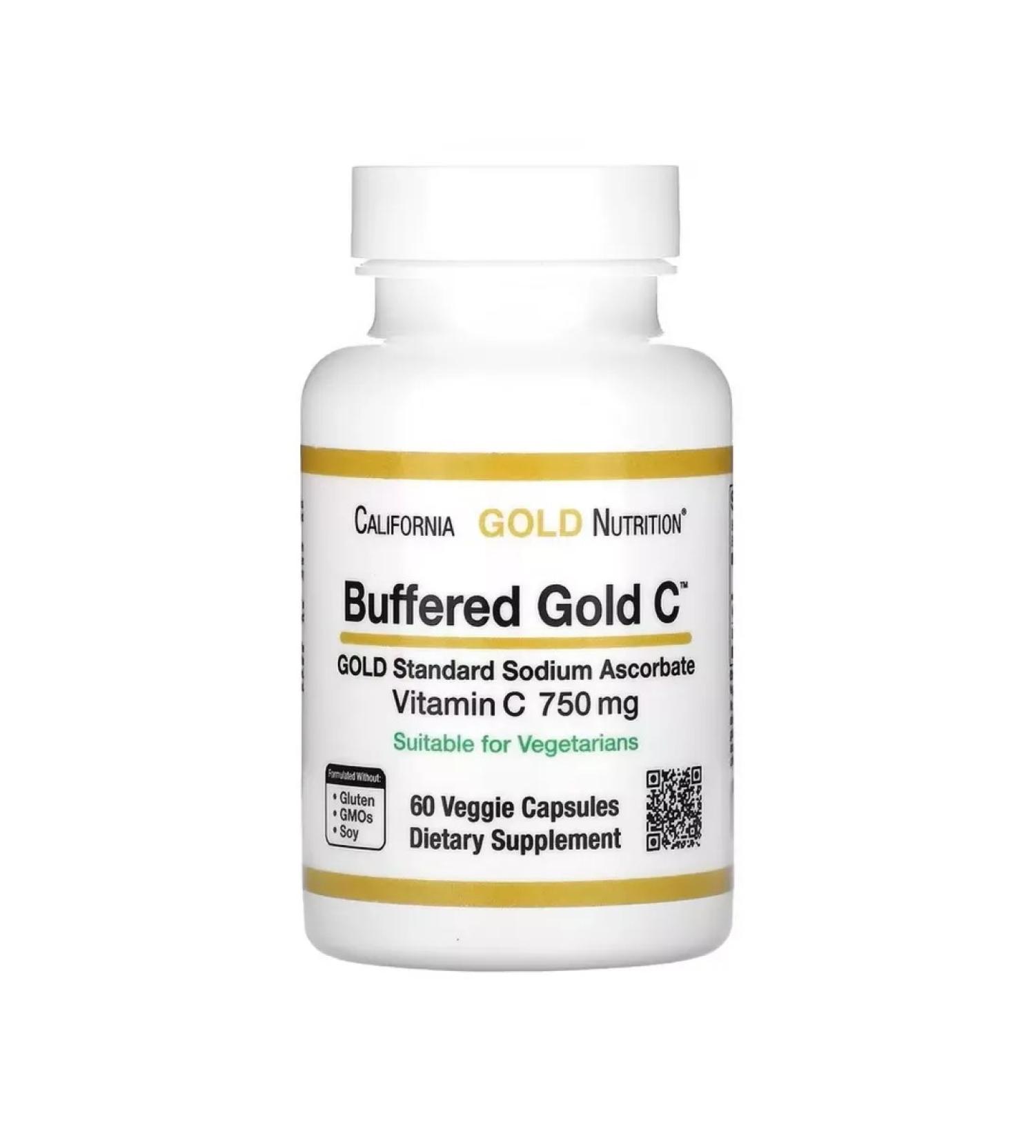 California Gold Nutrition buffering vitamin C sodium ascorbate - Buy Online on GoSupps.com