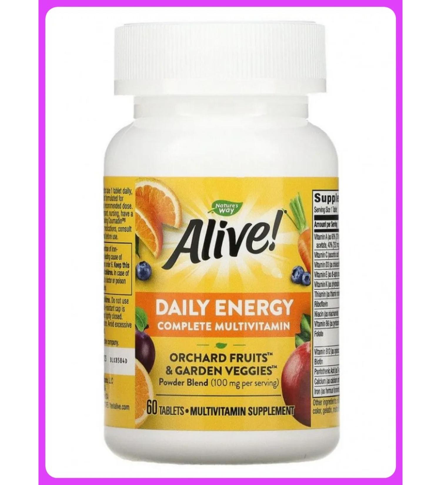 Alive Multivitamins and minerals for energy 60 tablets - Buy Online on GoSupps.com