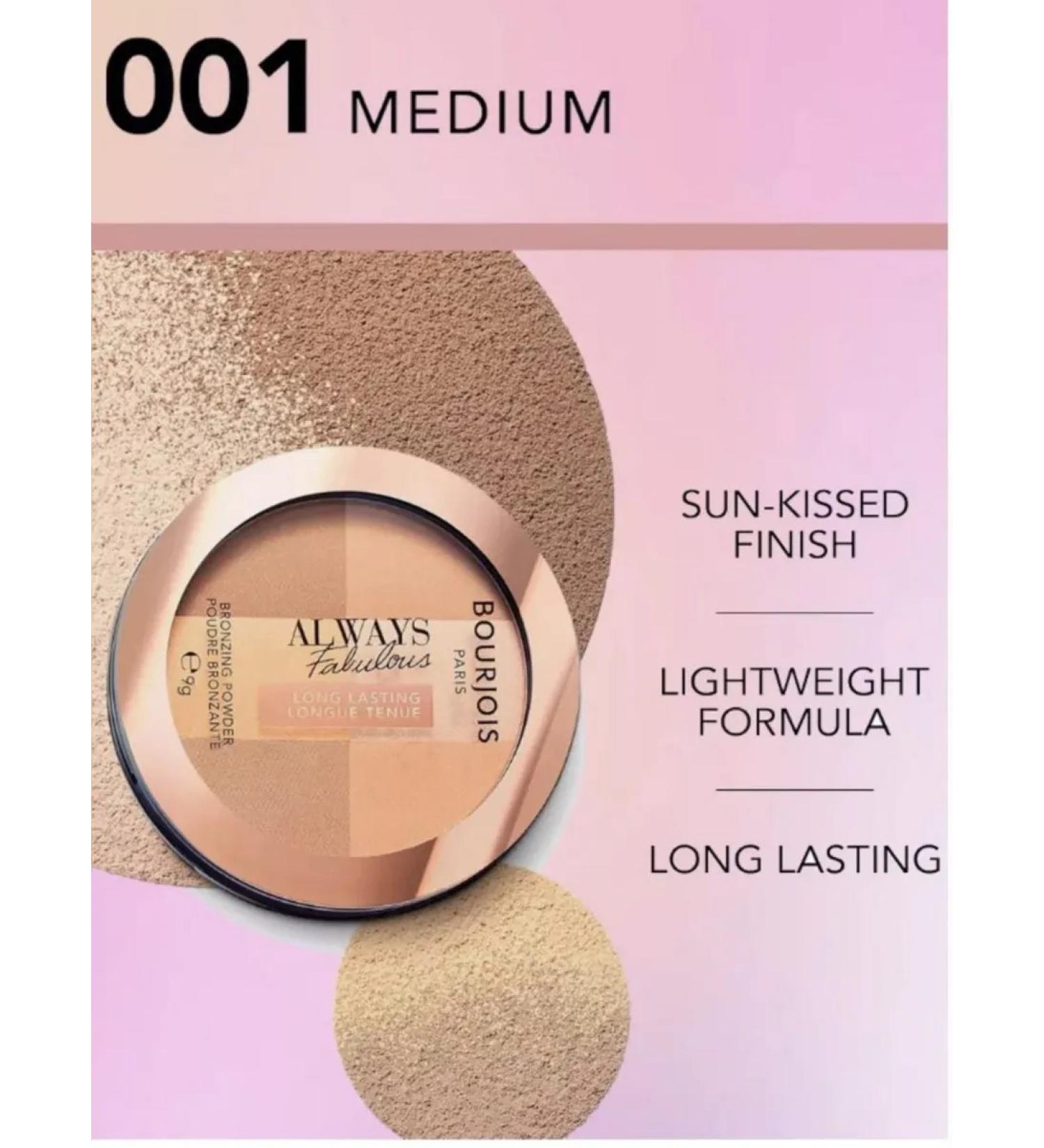 Bourjois Paris Face powder Always Fabulous Bronzer 001 Medium - Buy Online on GoSupps.com