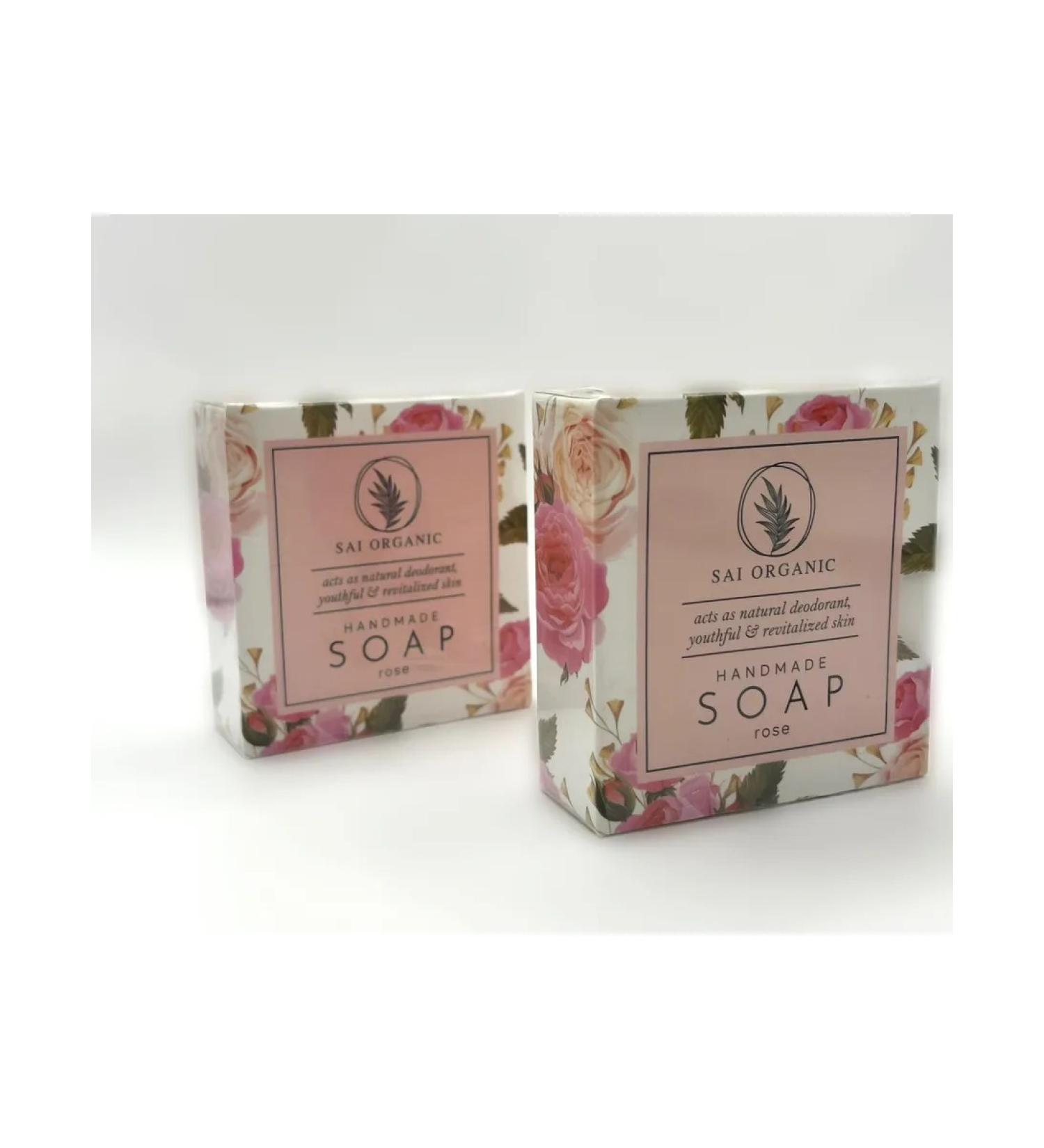Nimantika Soap SAI Organic Indian rose India handmade 2 pcs