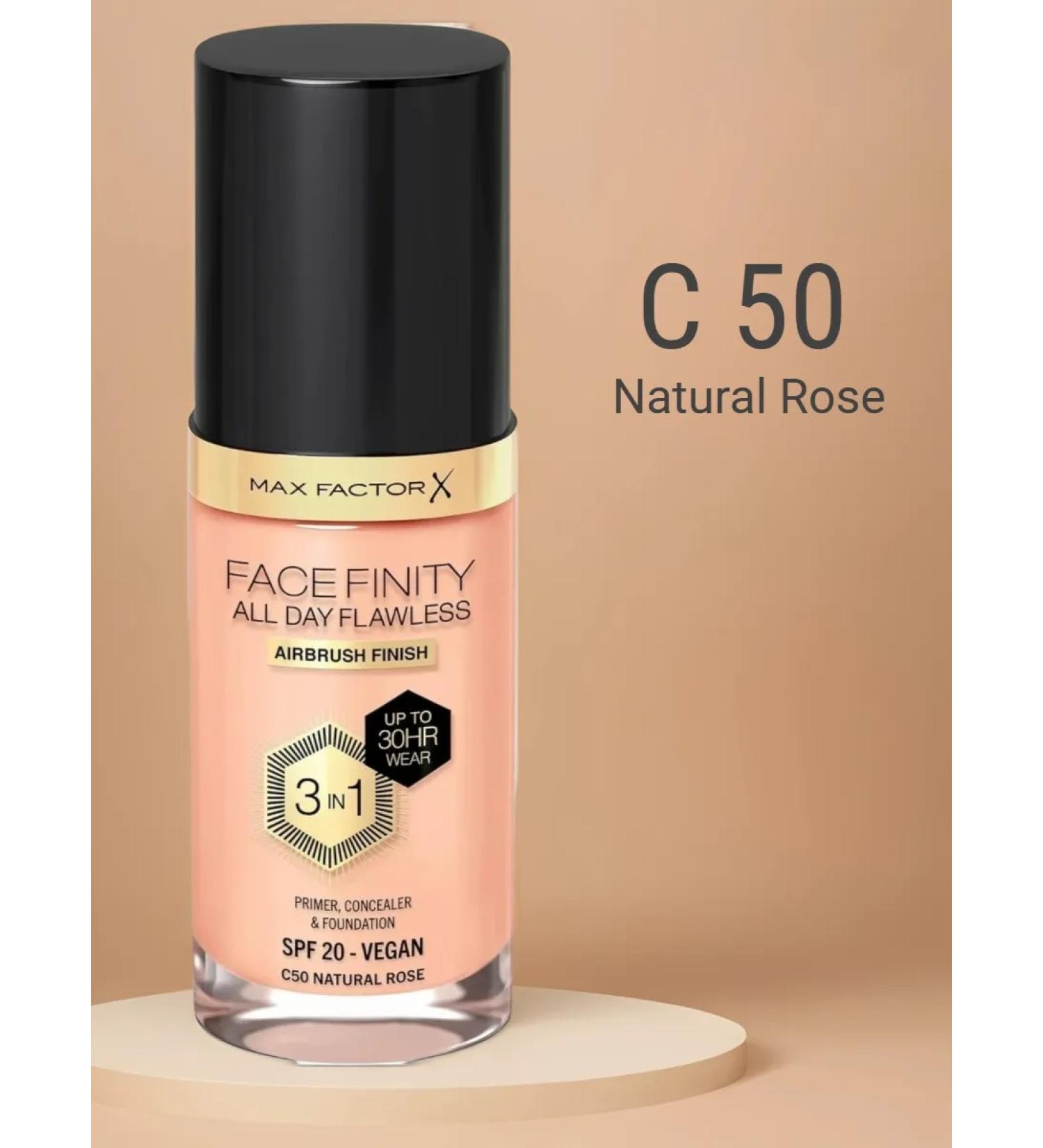 MAX FACTOR FaceFinity 3 tonal base in 1 tone C50 Natural Rose - Buy Online on GoSupps.com