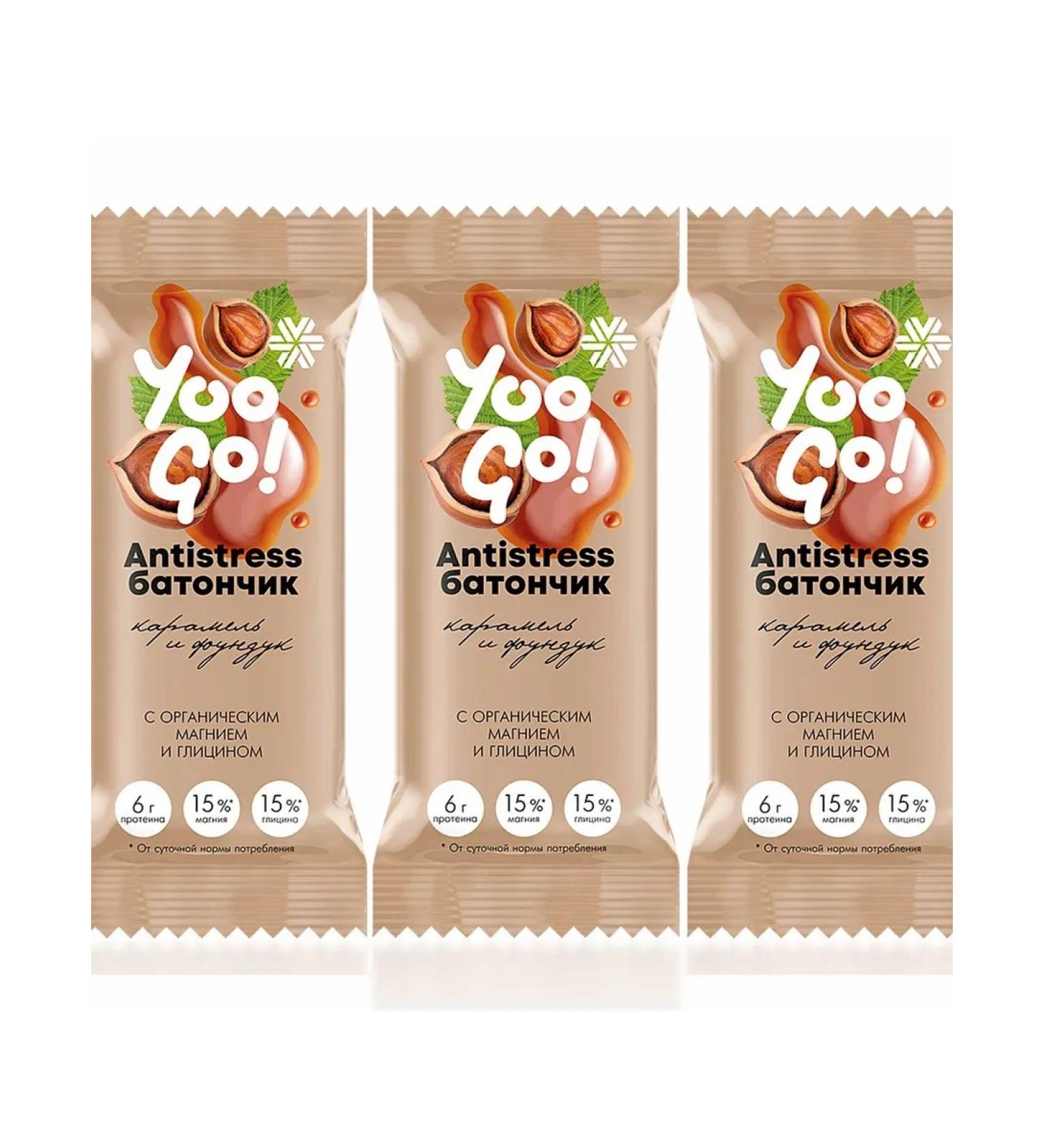 health of Siberia Antistress Baton (caramel and hazelnuts) - YOO GO 3 pieces
