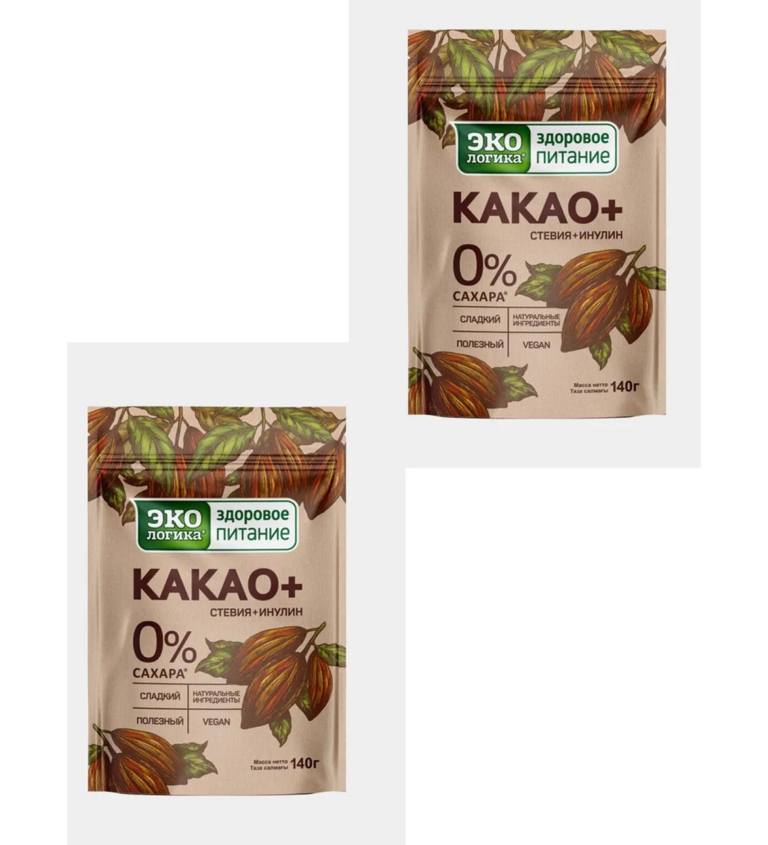 EcoLogic Cocoa drink soluble cocoa plus 140 g 2 un - Buy Online on GoSupps.com