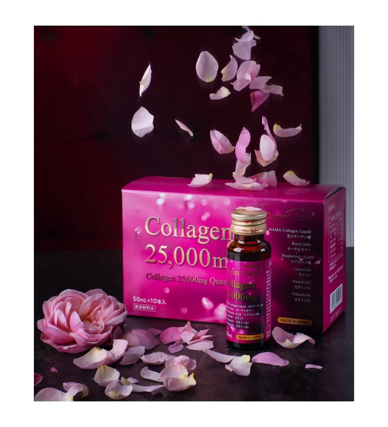 Queen's Story Japanese sea collagen 25000 mg (60x50 ml) - Buy Online on GoSupps.com