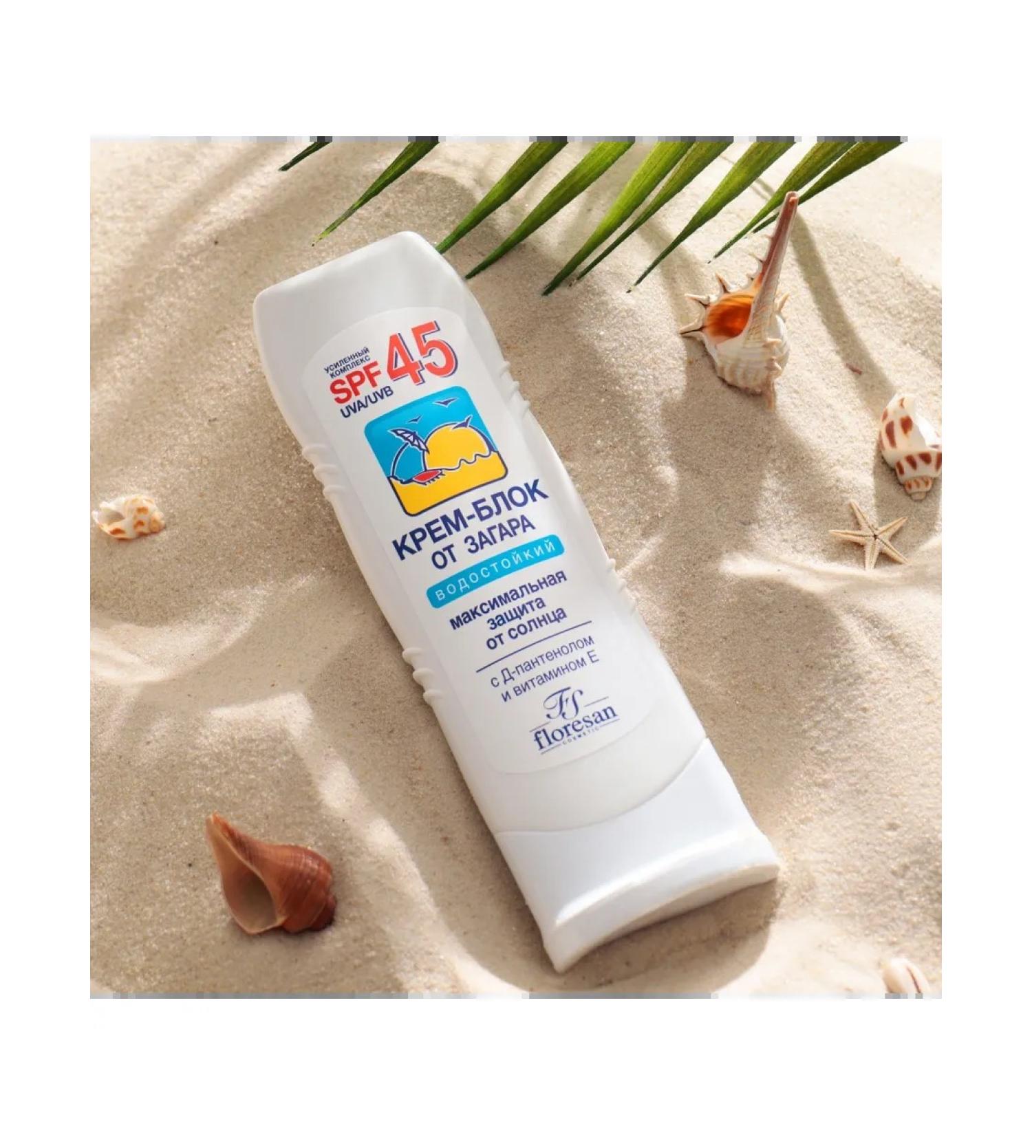 Official representative of Floresan Cream block from tanning waterproof SPF 45 125 ml