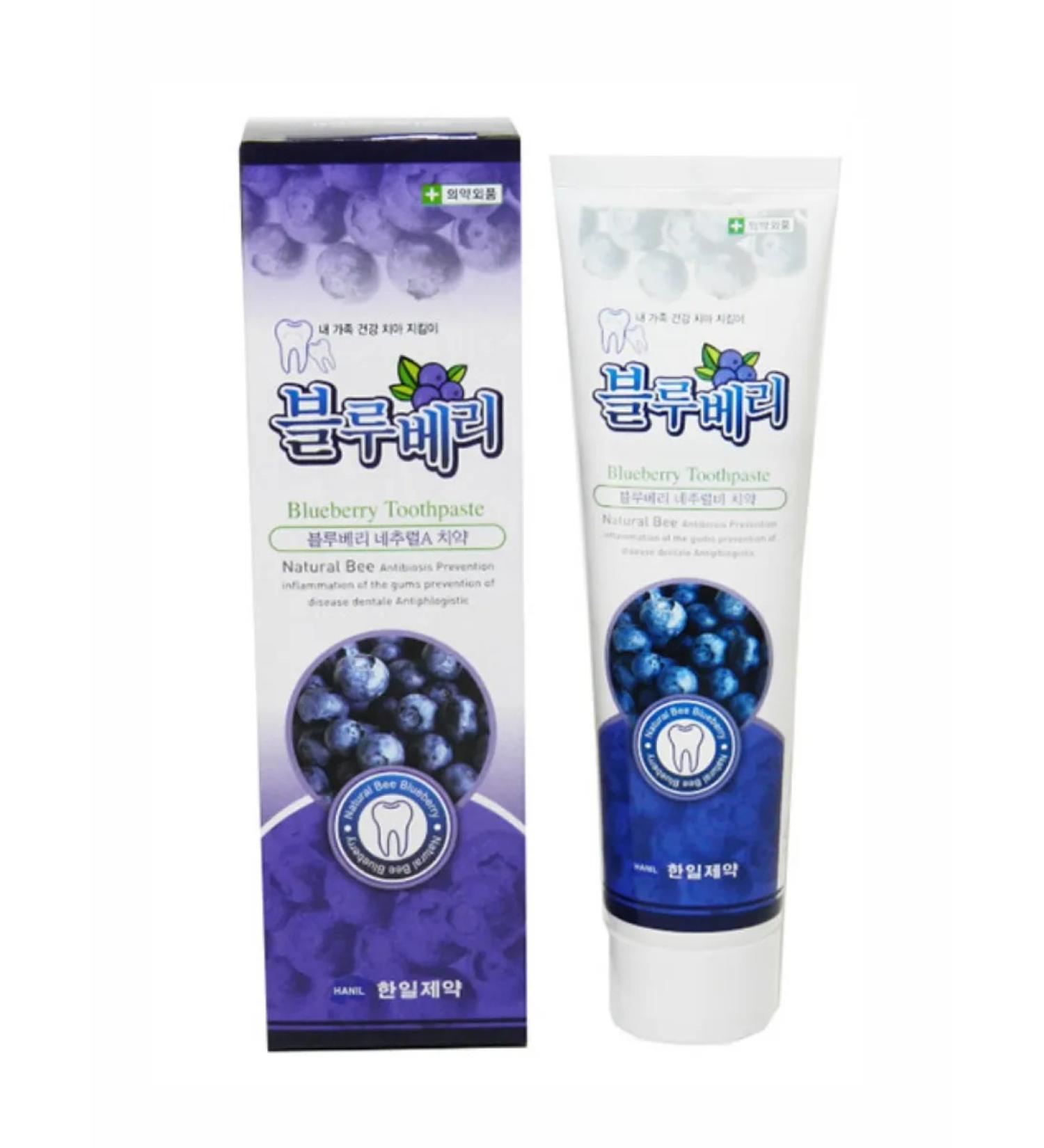 HANIL Toothpaste with a blueberry extract Natural 180 g - Buy Online on GoSupps.com