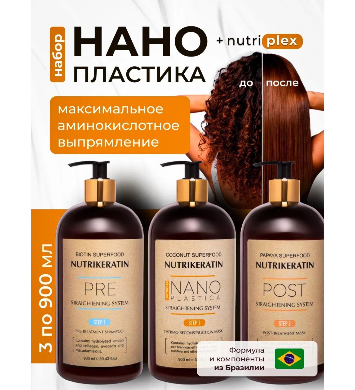 NUTRIKERATIN Nanoplasty for hair straightening Professional set - Buy Online on GoSupps.com