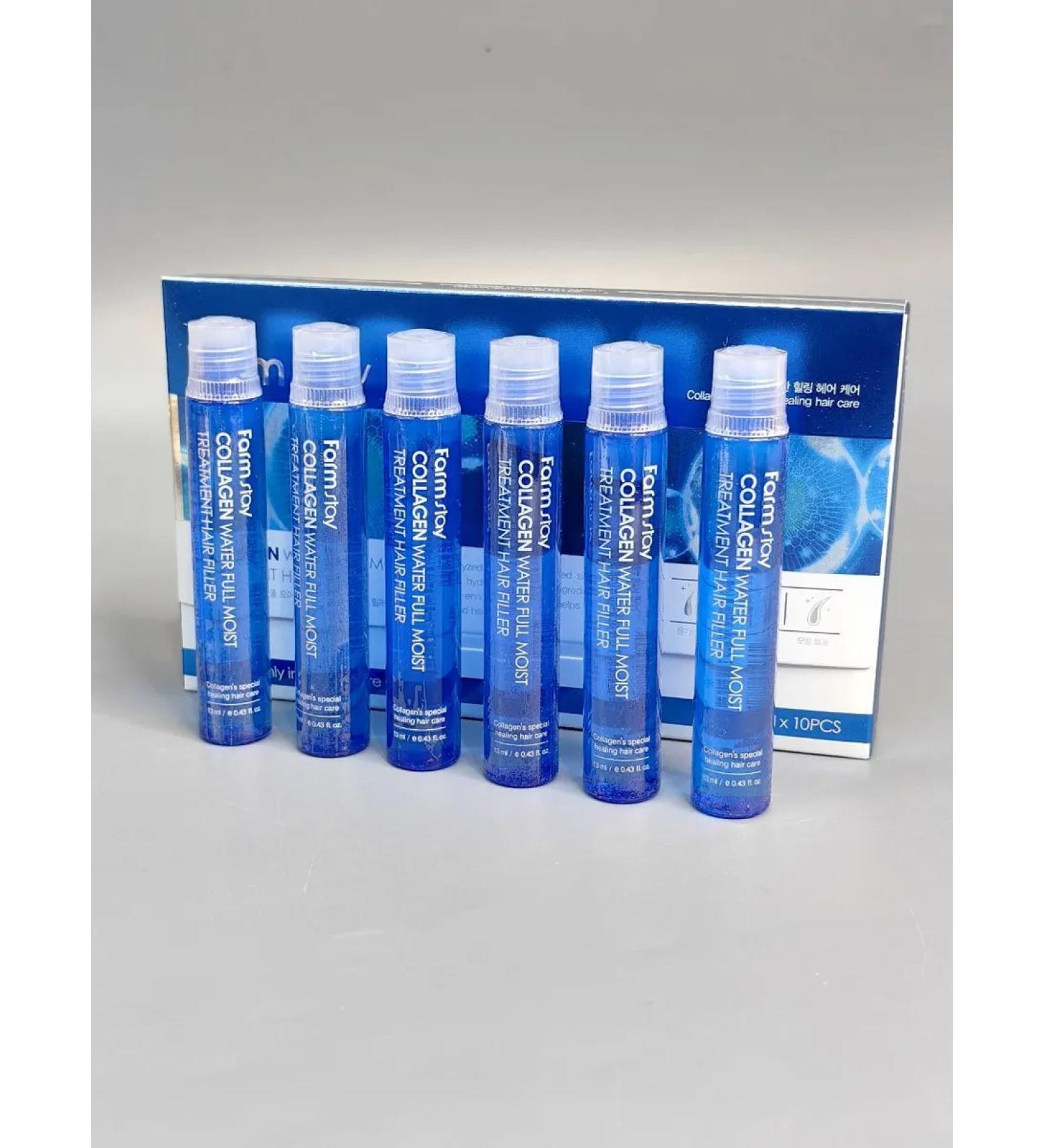 Amina BEAUTY cosmetics Restoring filler with collagen - 10 pcs for hair - Buy Online on GoSupps.com