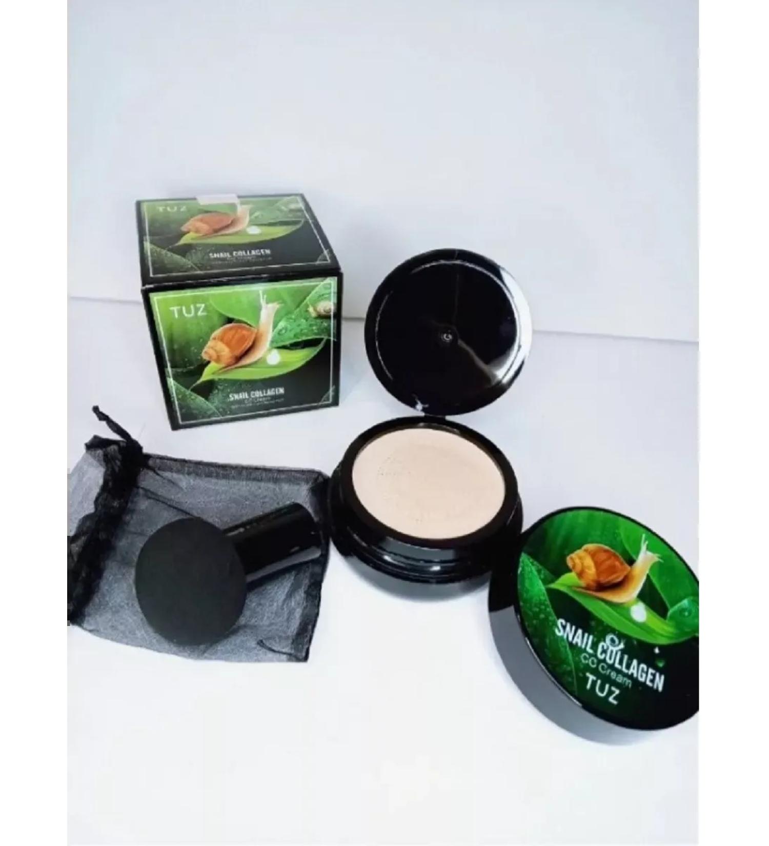 Korea Luxe Facial Kushon Tuz Snail Collagen CC Cream No. 01