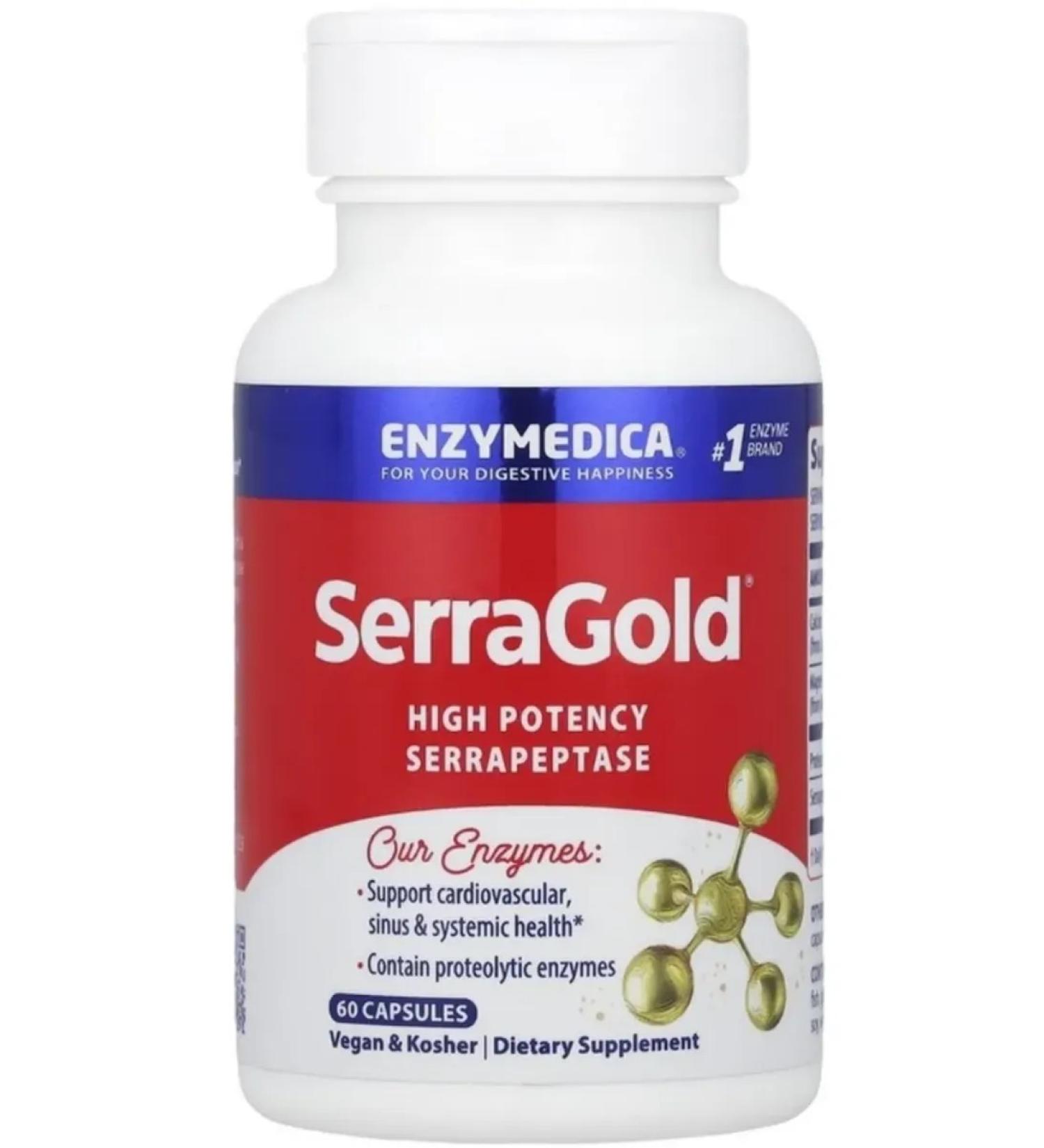 enzymedica Serragold high -Eff. Serrapeptase 60 capsules