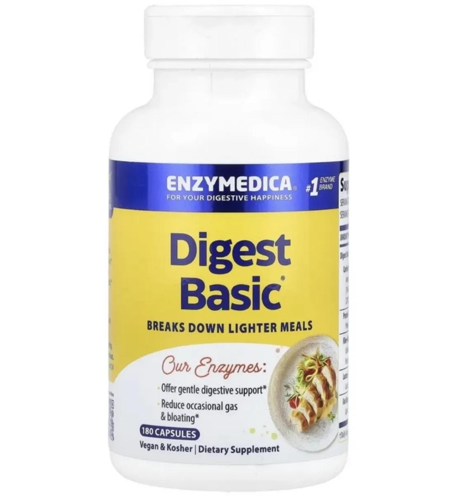 enzymedica Digest basic main enzymes 180 capsules - Buy Online on GoSupps.com