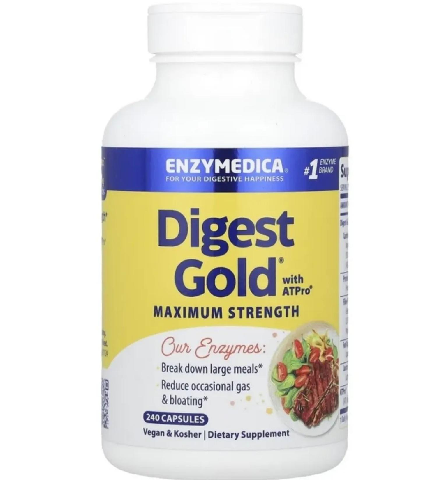 enzymedica Digest Gold with ATPRO food. Enzymes 240 capsules