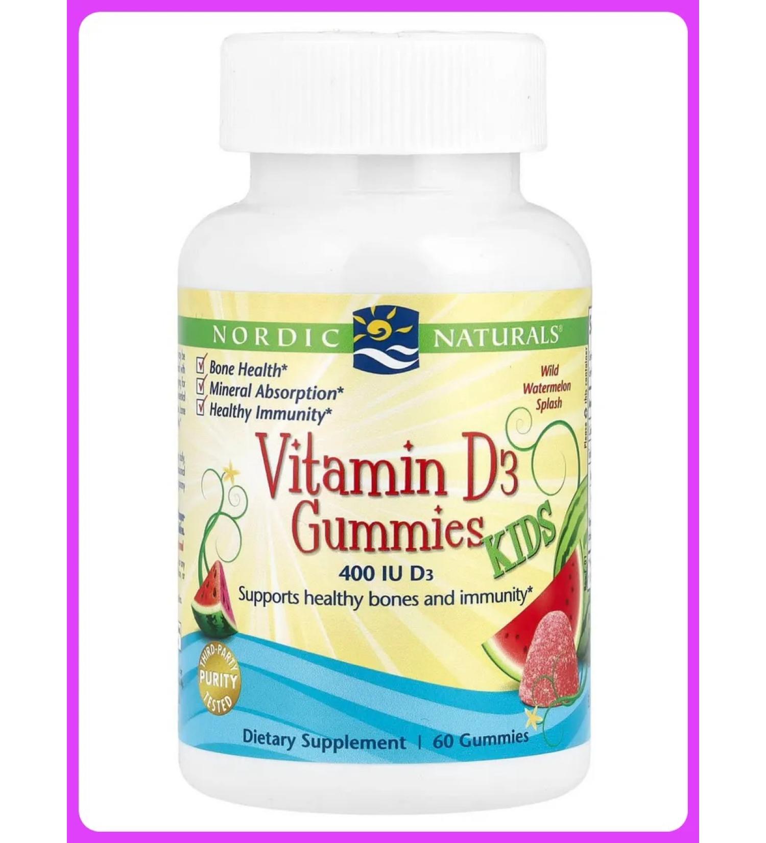 Nordic Naturals Vitamin D3 for children 400 IU 60 chewing sweets