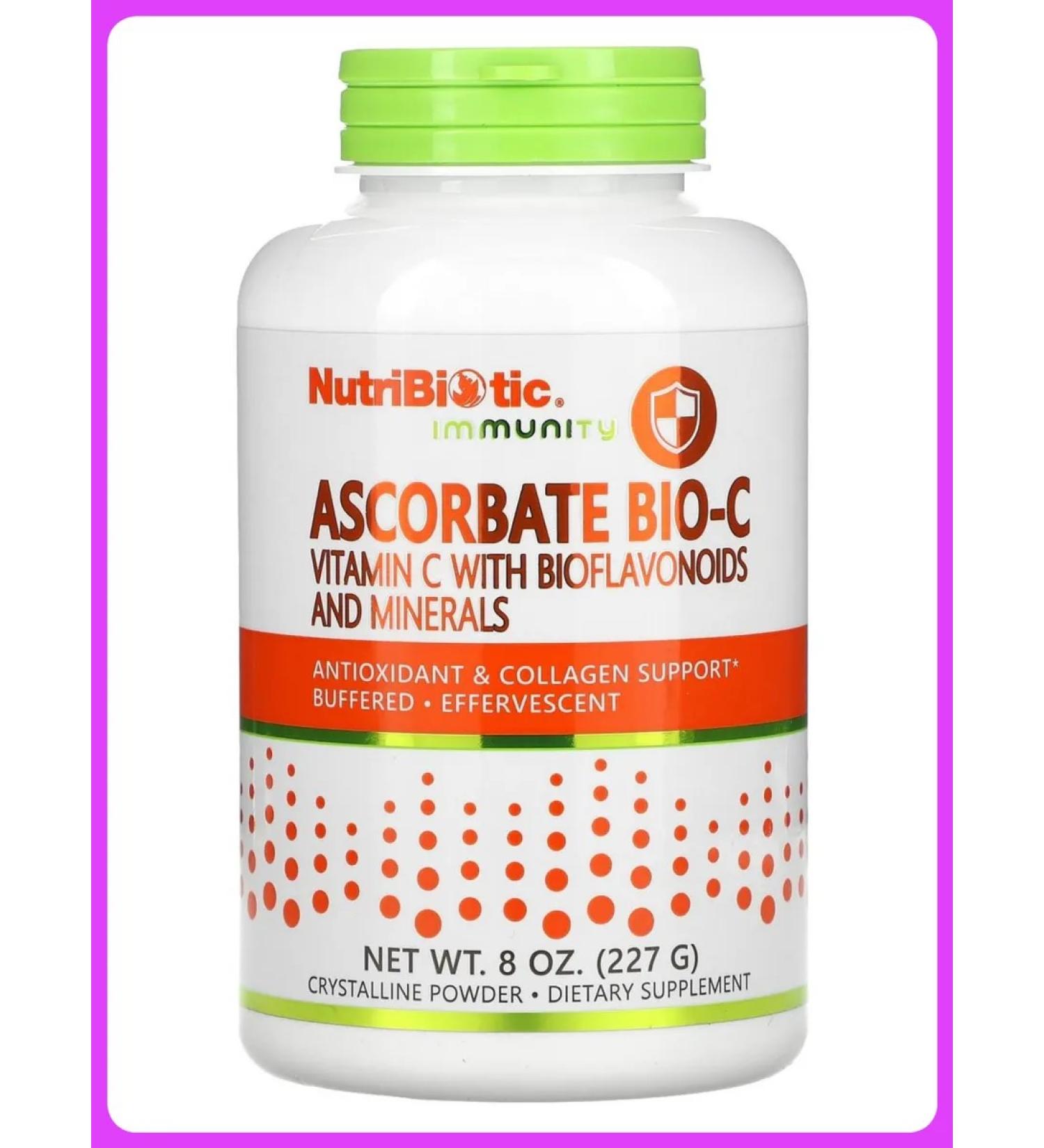 NutriBiotic Vitamin C with bioflavonoids and minerals 227 g
