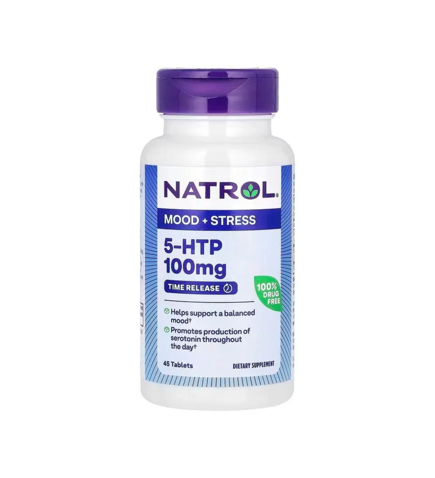 Natrol 5-HTP 5-hydroxitriptophan 100 mg 45 pieces