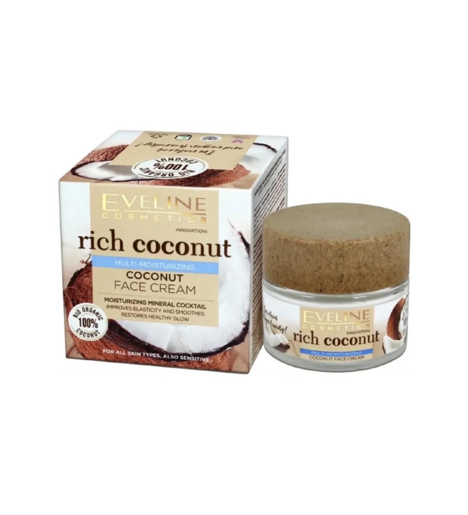 EVELINE Face cream Rich Coconut moisturizing - Buy Online on GoSupps.com