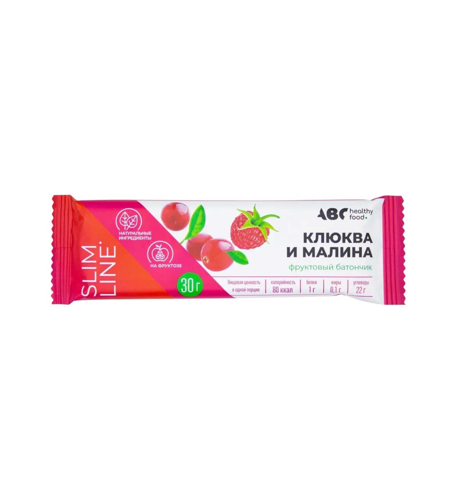 ABC Healthy Food Fruit dietary bar with cranberry and raspberry 30g - Buy Online on GoSupps.com