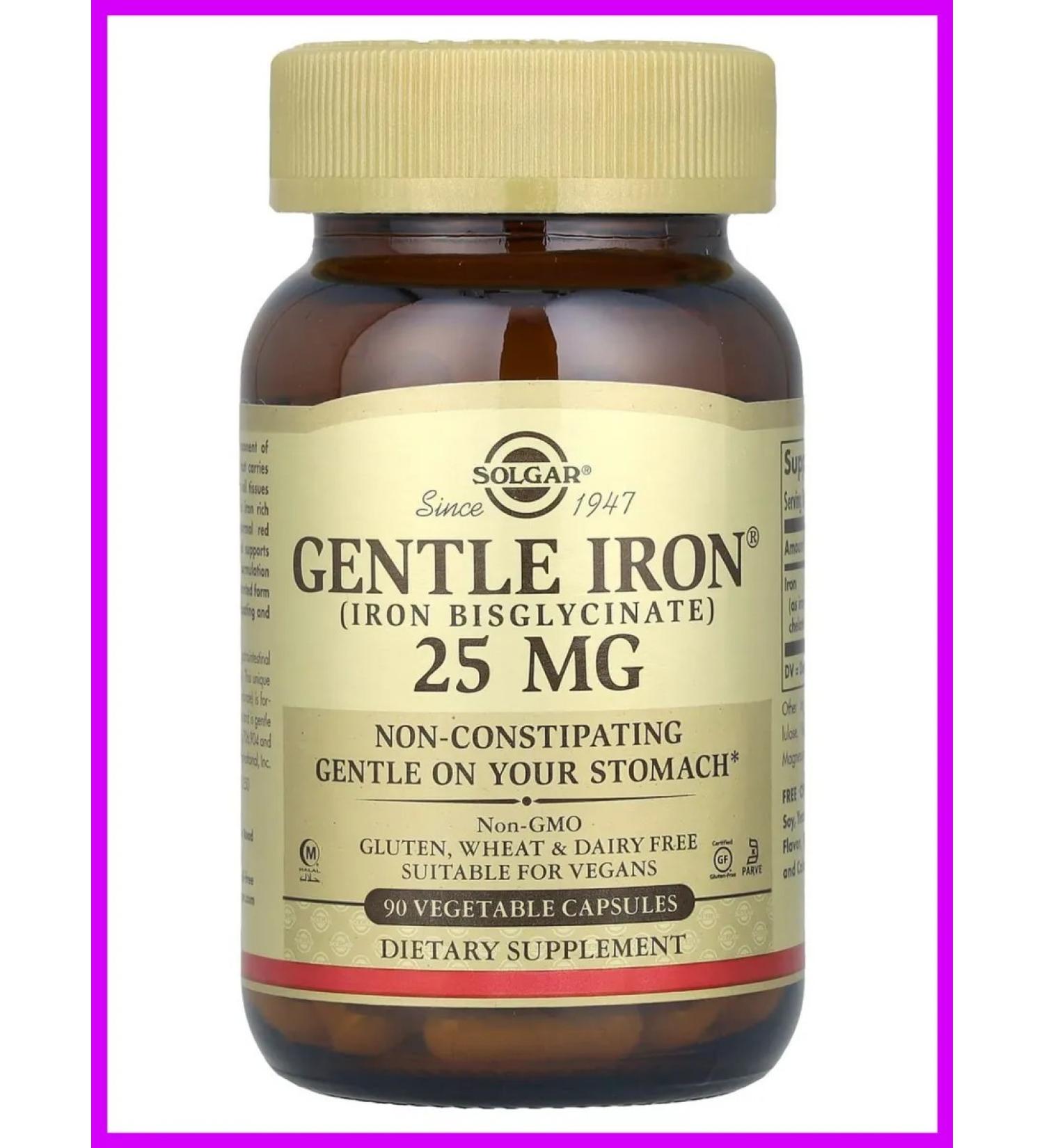 SOLGAR Gentle Iron 25mg 90 Apsul