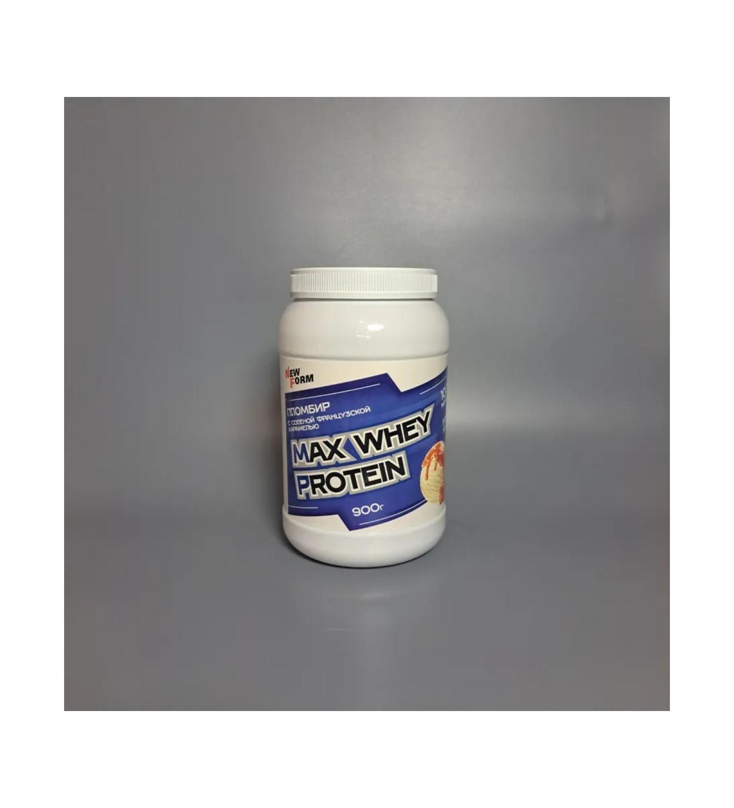 New Form Protein Max Whey 900 grams "Pimbir with salt caramel" - Buy Online on GoSupps.com